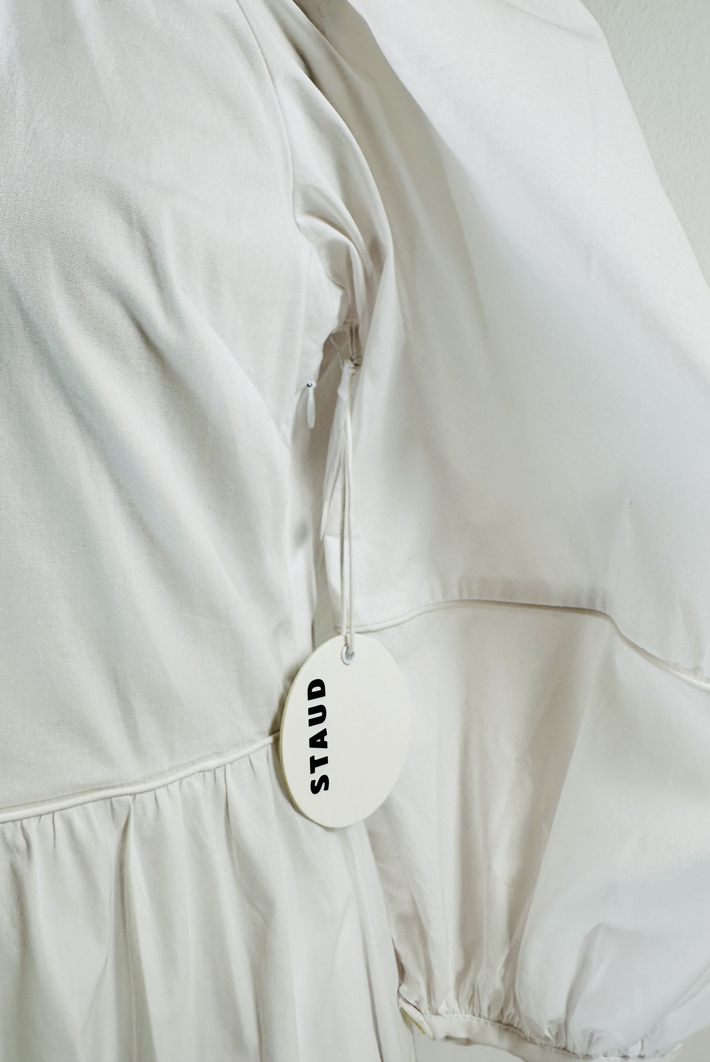 Staud Demi White Dress Size S / US 4 / IT 40 - 7 Thumbnail