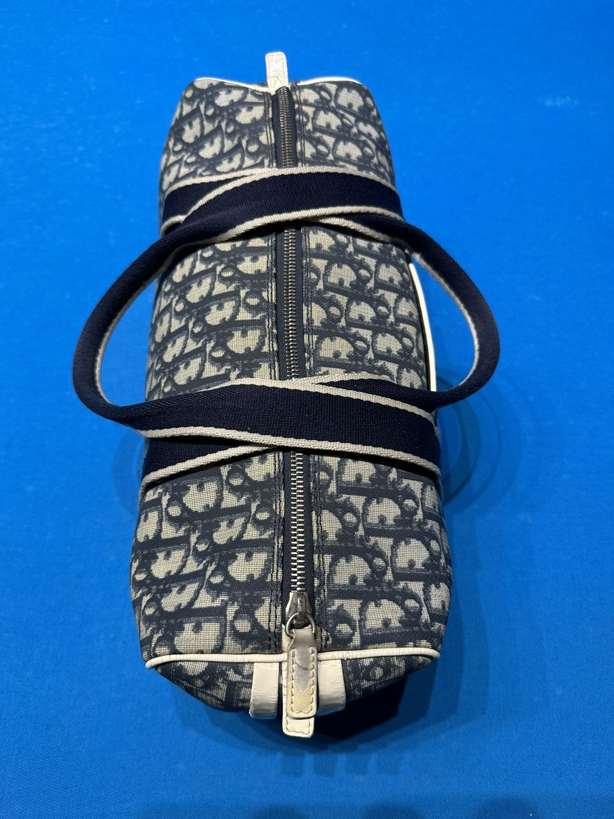 Christian Dior Monsieur × Dior × Vintage Dior Monogram Duffle Bag Blue Vintage Size ONE SIZE - 11 Thumbnail