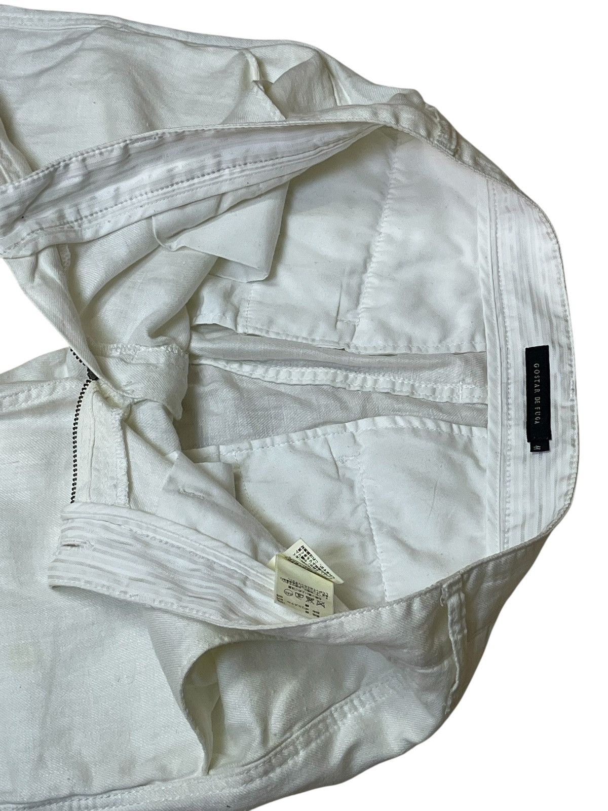 GOSTAR DE FUGA Archival japanese GOSTAR DE FUGA white linen casual pants Size US 31 - 11 Thumbnail