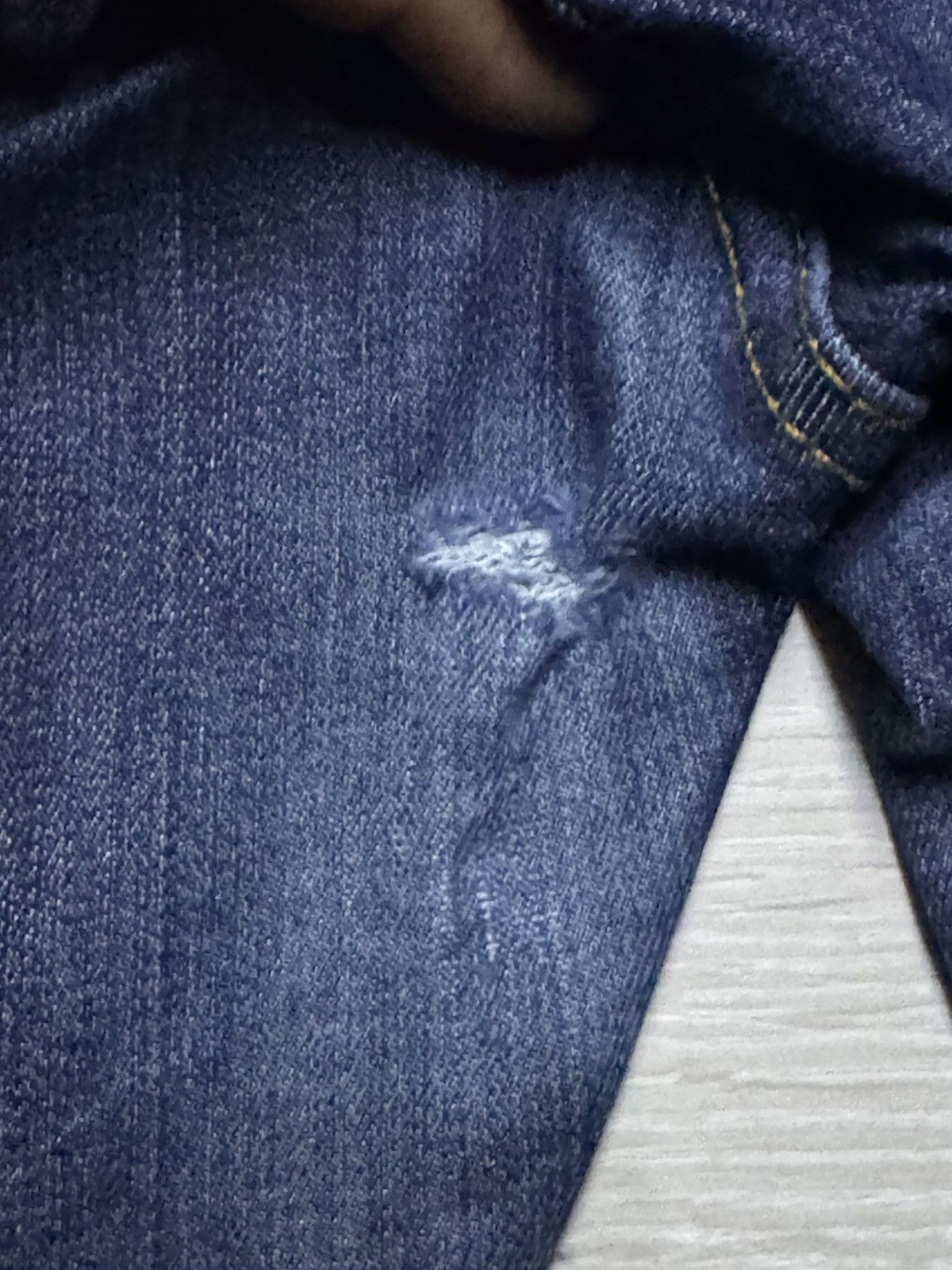 Levi's Vintage Levis 502 Y2K Blue Wash Distressed Skinny Jeans Size US 30 / EU 46 - 11 Thumbnail