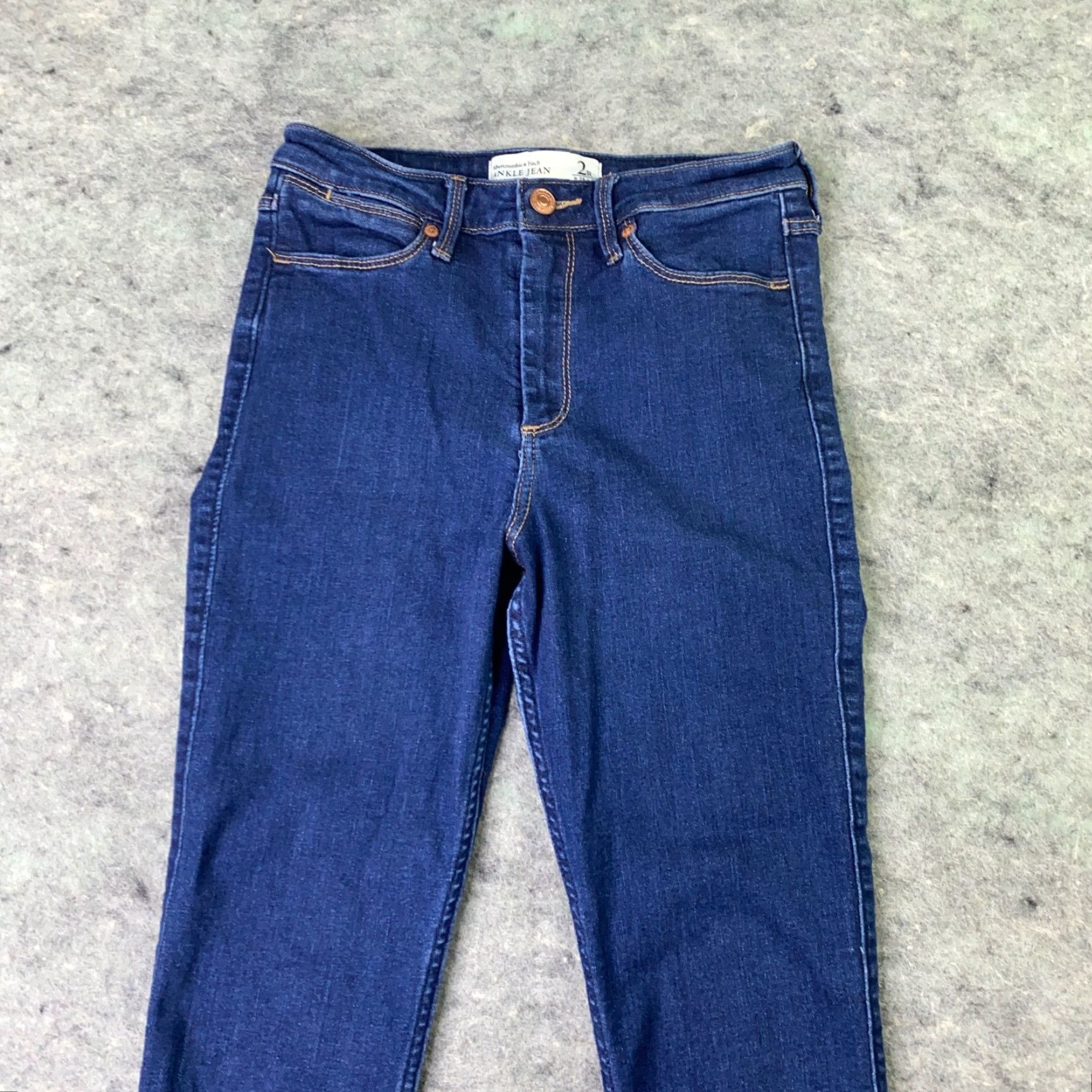Abercrombie & Fitch Abercrombie & Fitch Jeans Womens Size 2 Blue Hi-Rise Ankle Stretch Zipper Hem Casual Denim Pants Women Regular 5-Pocket Design Mid Rise Size 25" / US 0 / IT 36 - 5 Thumbnail