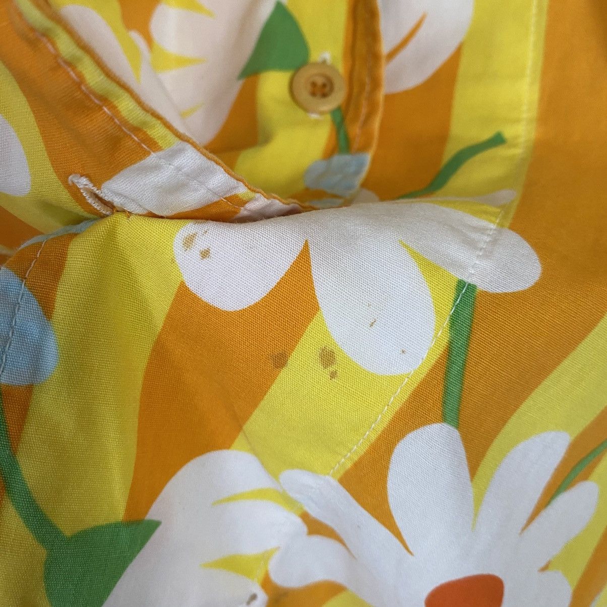 Enrico Coveri Enrico Coveri Yellow Daisy Stripe Pajama Shirt Size L / US 10 / IT 46 - 11 Thumbnail