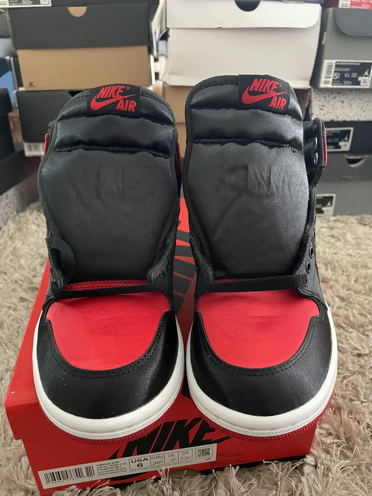 Jordan Brand Jordan 1 Bred Satin Size US 6 / IT 36 - 4 Thumbnail