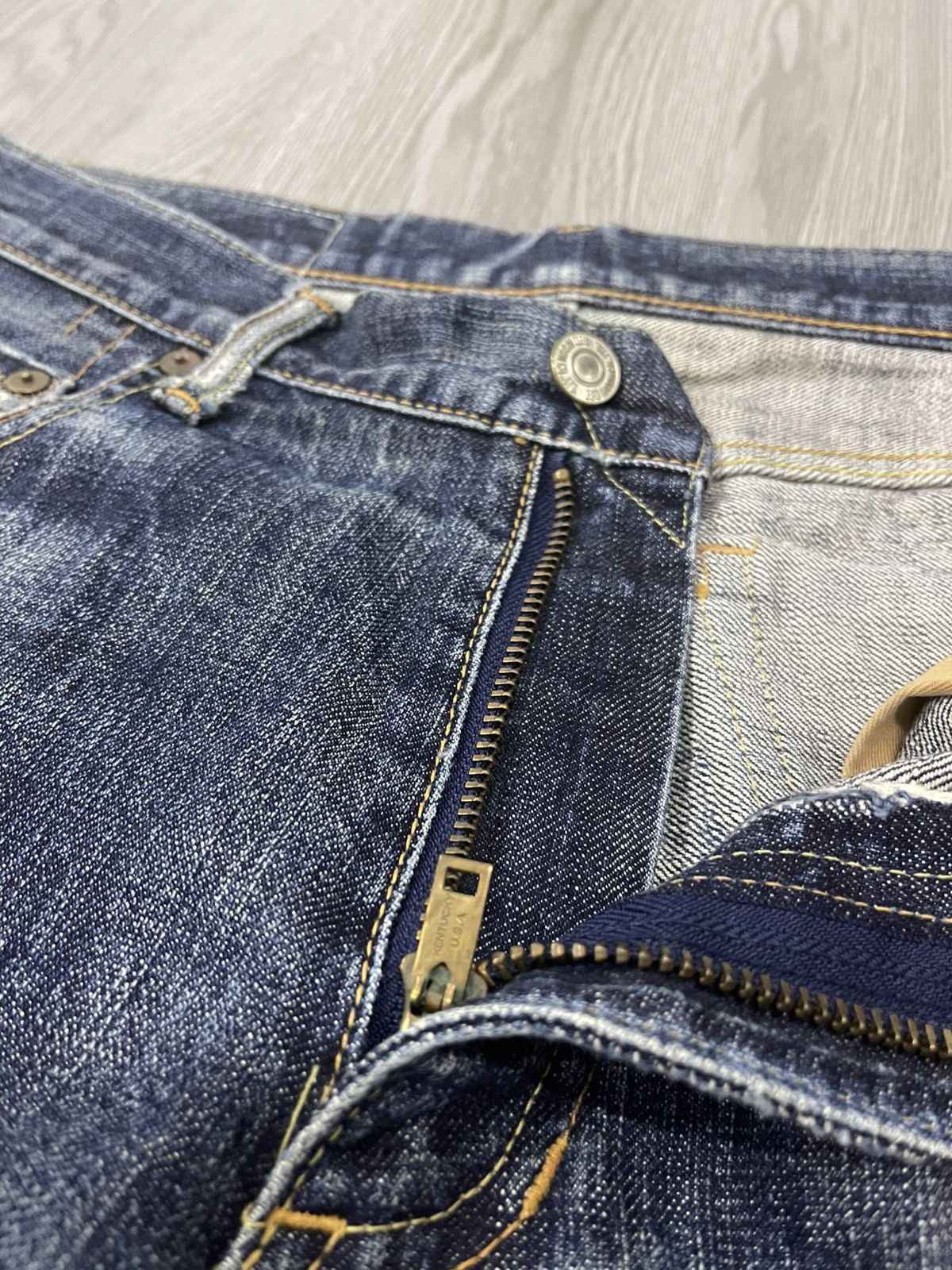 Japanese Brand × Redmoon Redmoon Selvedges Distressed Denim Size US 31 - 5 Thumbnail