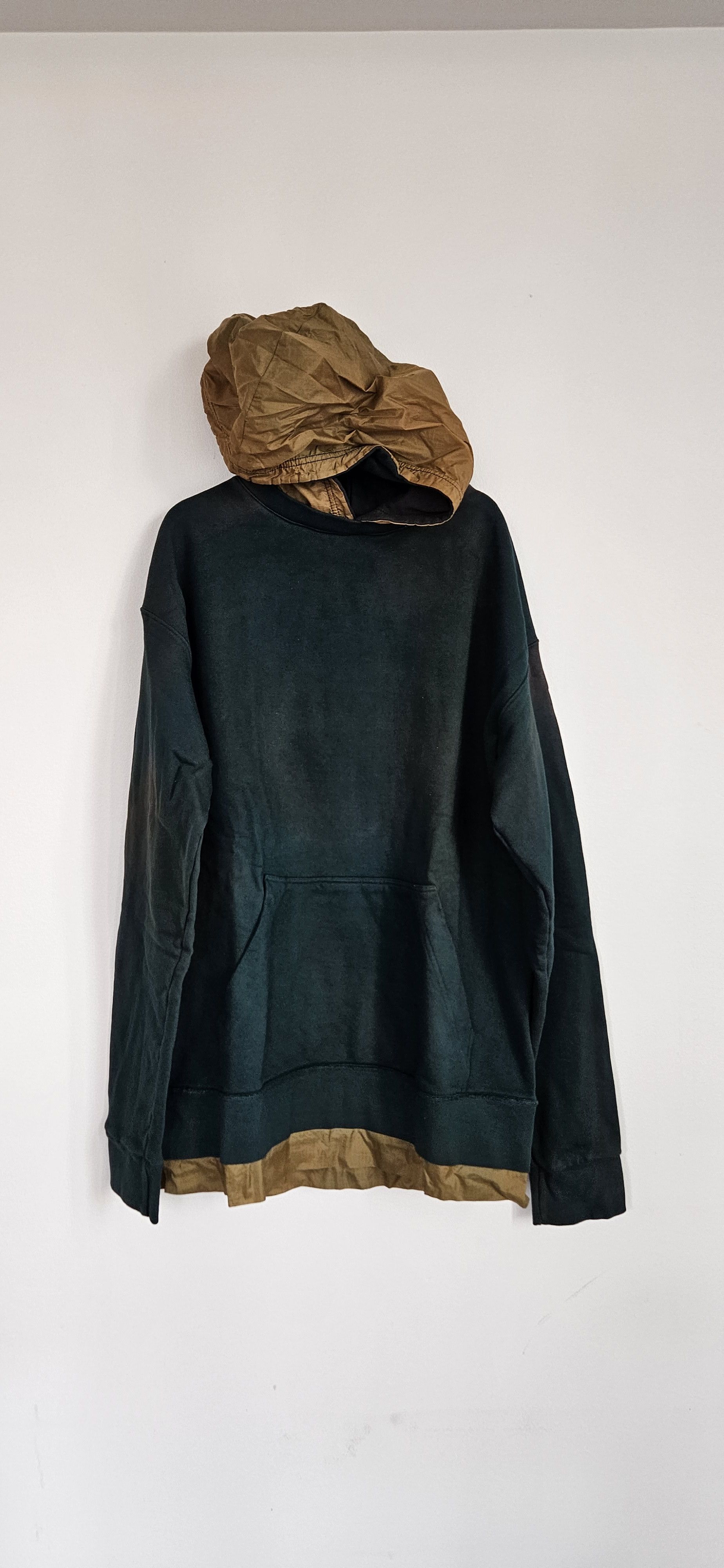 Layered French Terry Hoodie Sweatshirt