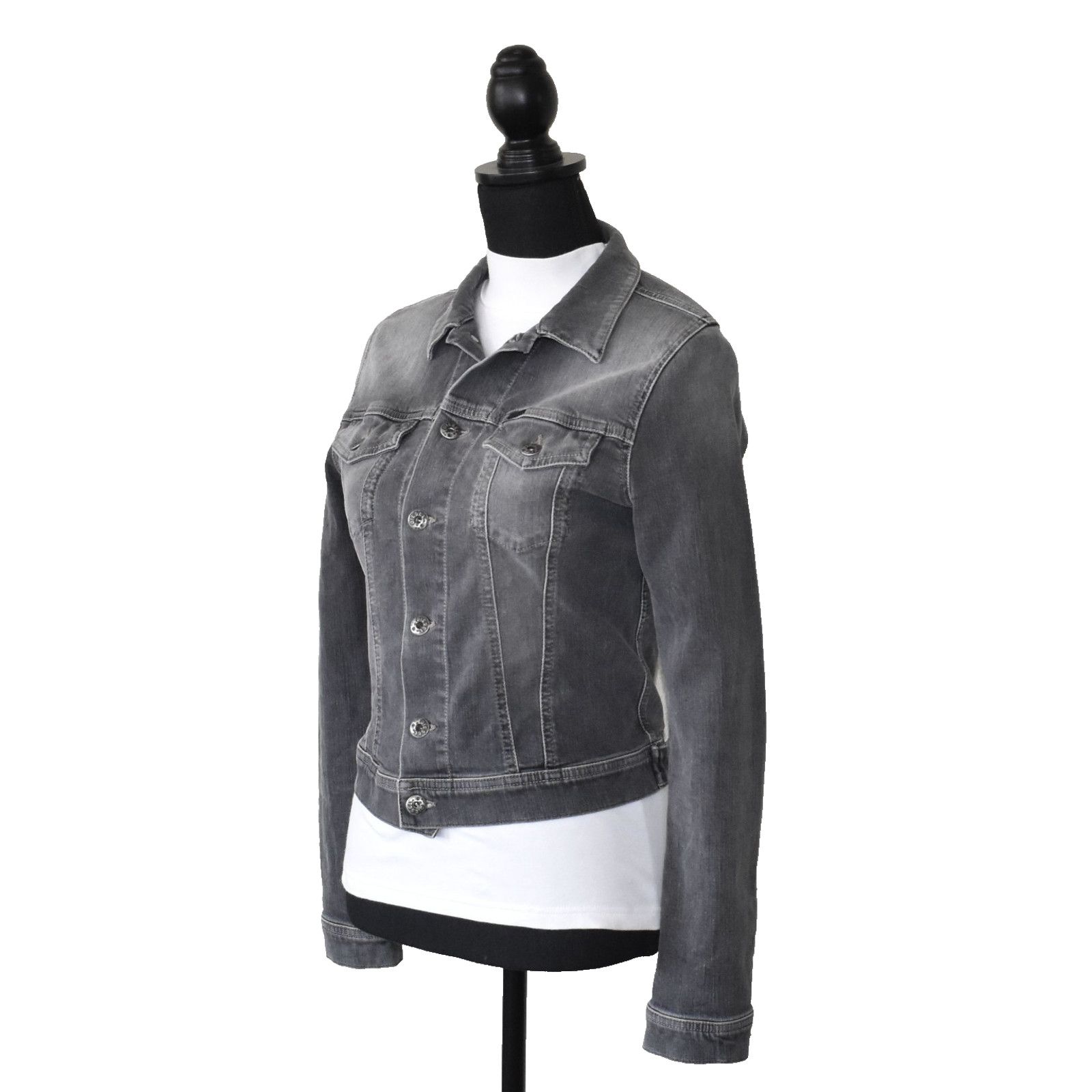 Diesel A7 NEW DIESEL Slim Tailored Gray Denim Jacket Size XS Size XS / US 0-2 / IT 36-38 - 3 Thumbnail