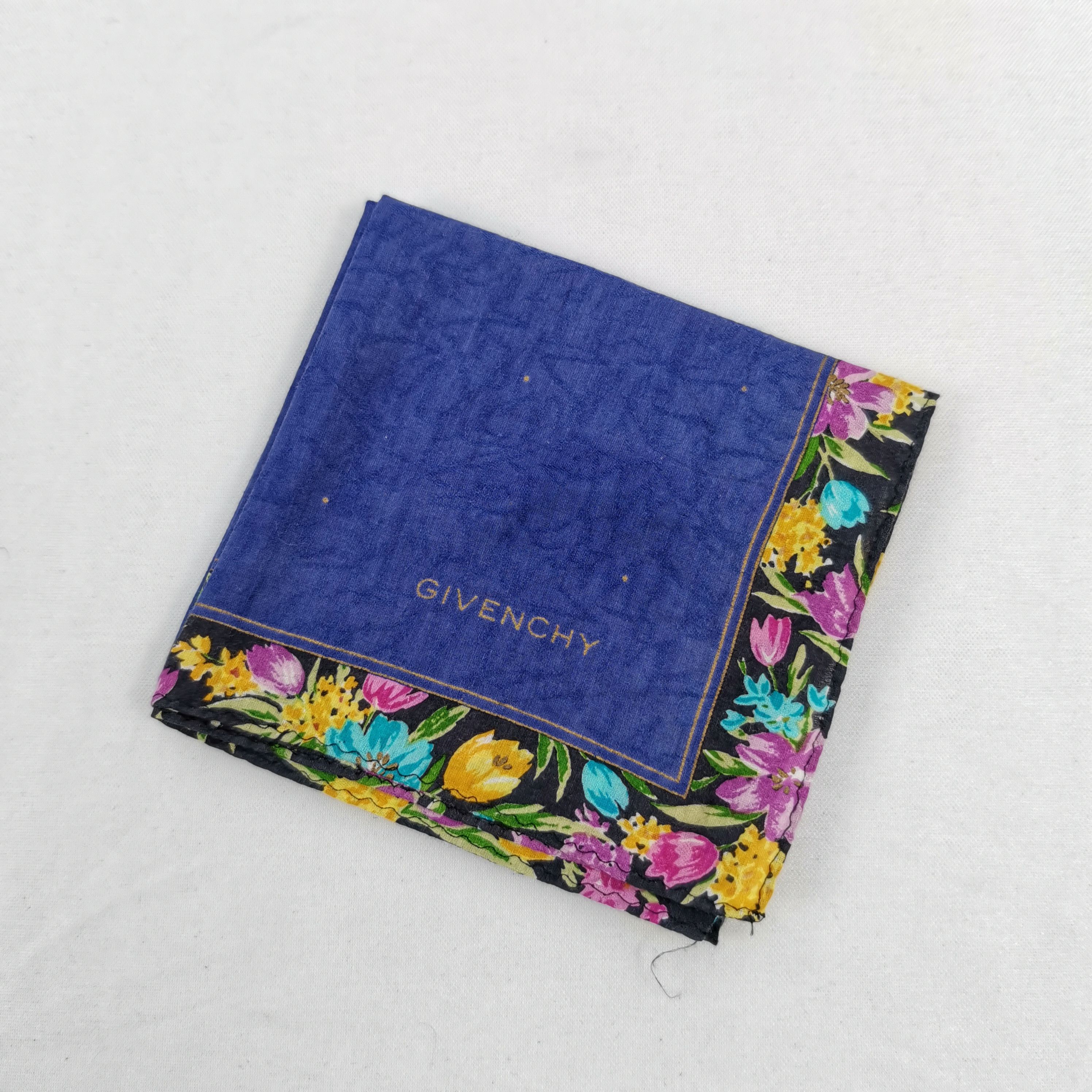 Japanese Brand Vintage Givenchy Handkerchief Bandana Pocket Square Size ONE SIZE - 4 Thumbnail
