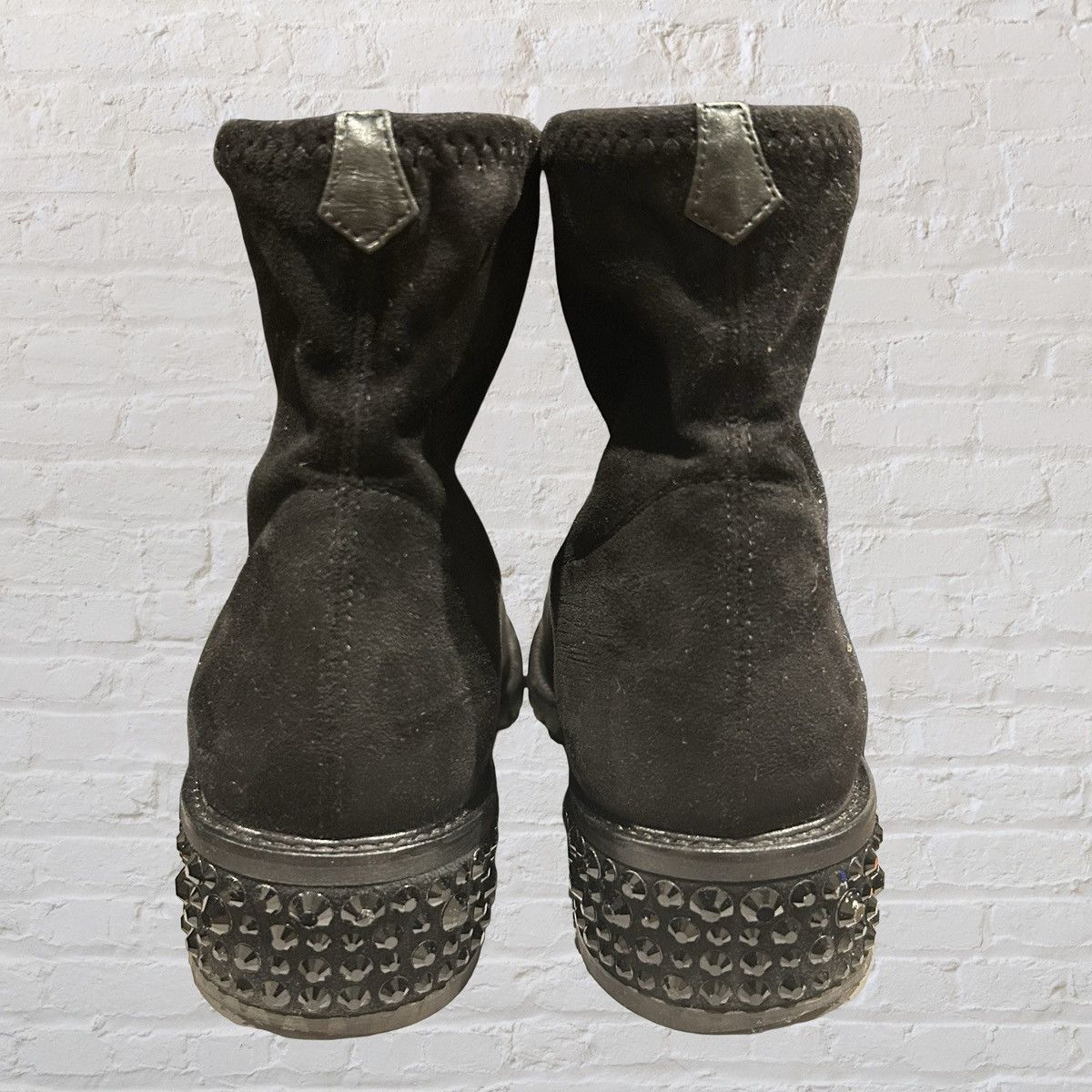 Giuseppe Zanotti GIUSEPPE ZANOTTI Crystal Heel Suede Boots 37 Size US 5 / EU 37 - 4 Thumbnail