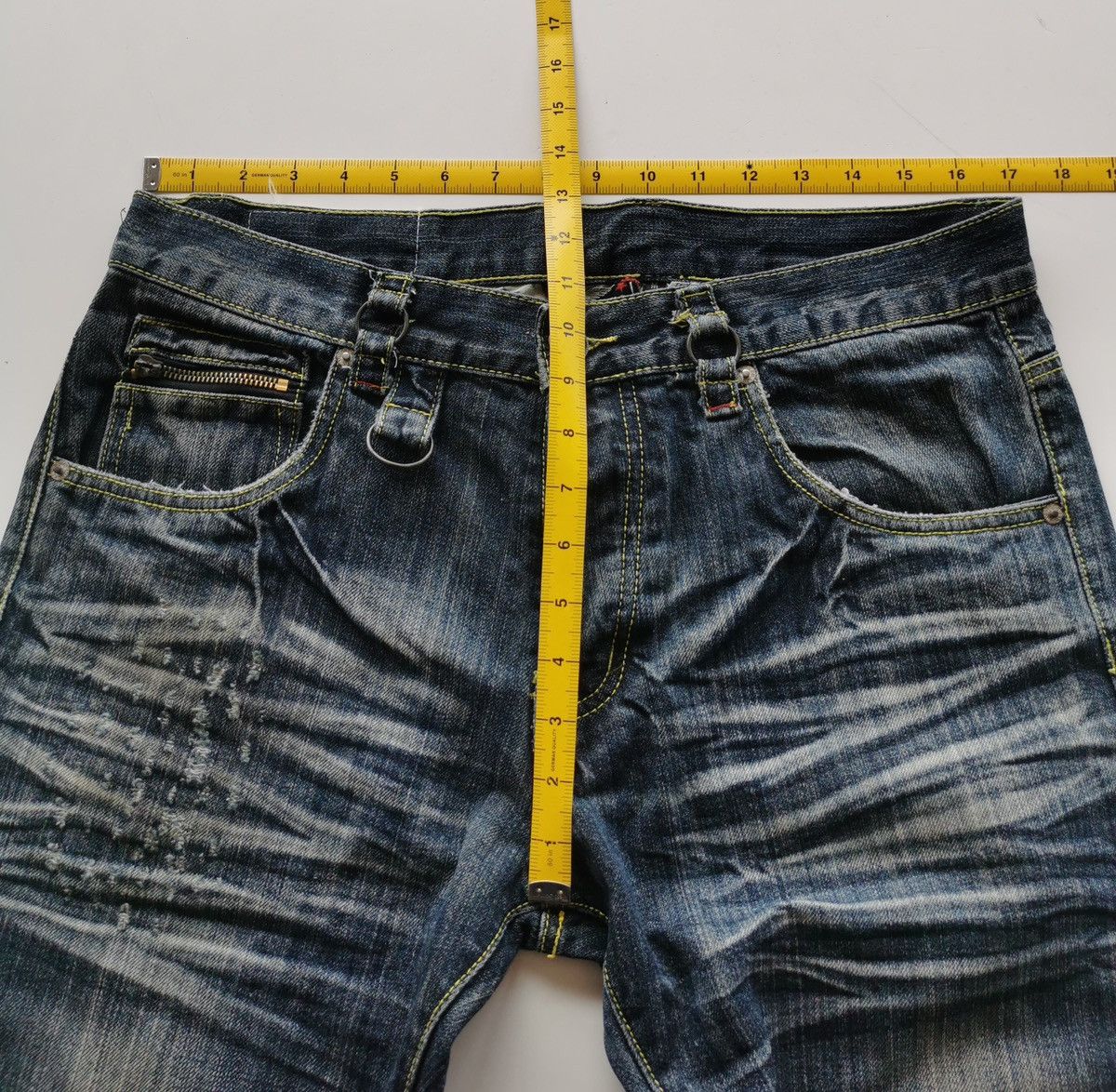 Japanese Brand Square Dark Distressed Jeans Size US 34 / EU 50 - 14 Thumbnail