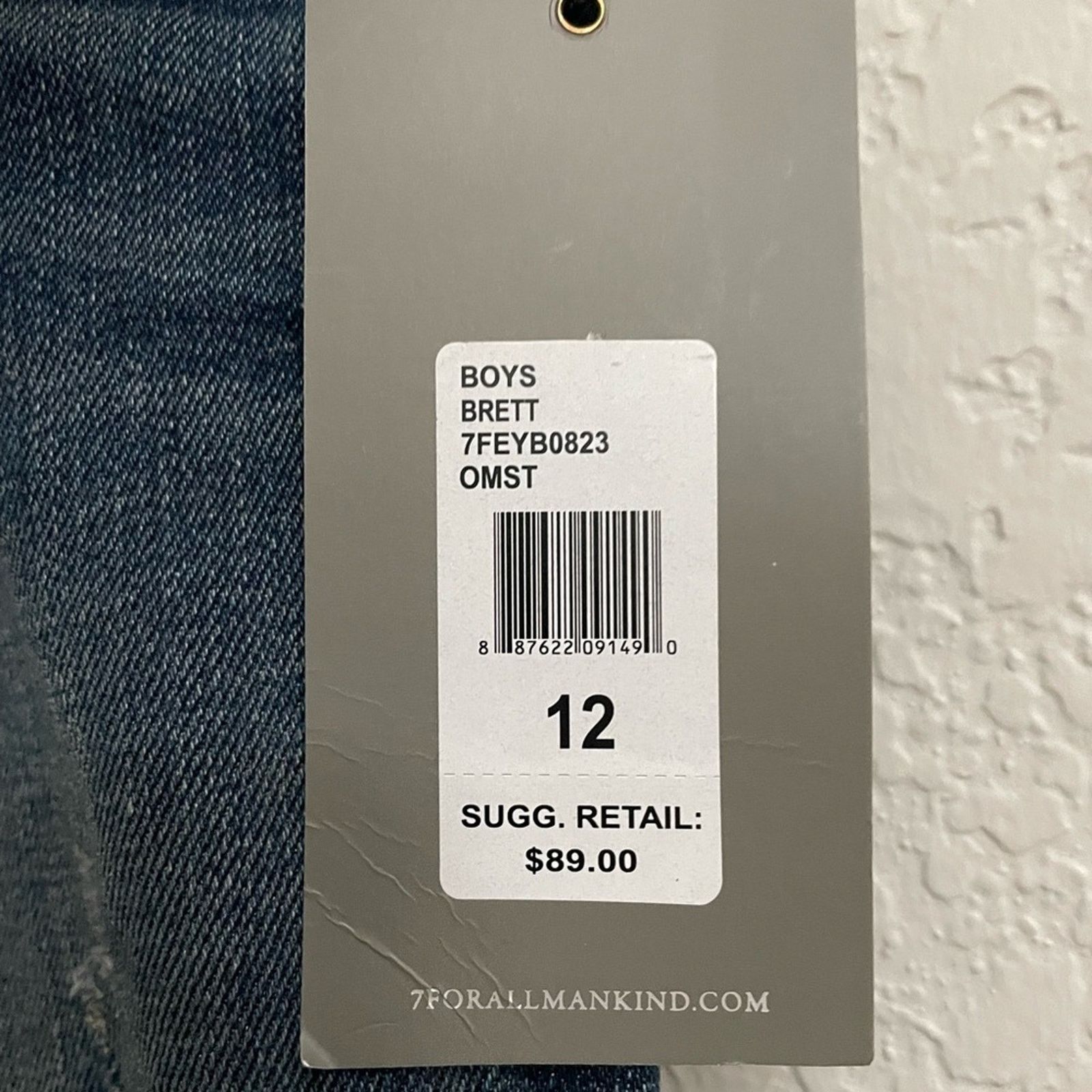 7 For All Mankind 7 For All Mankind Brett Dark Distressed Bootcut Jeans Boy 12 Size 34" / US 12 / IT 48 - 10 Thumbnail