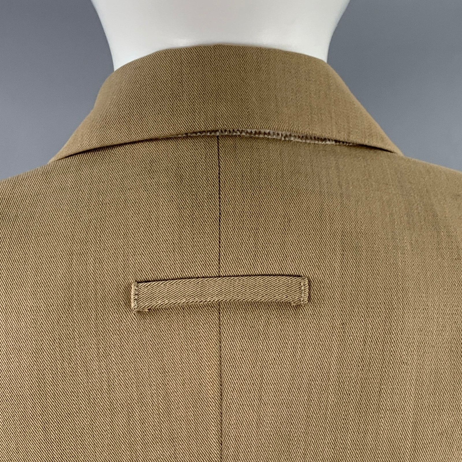 Jean Paul Gaultier JEAN PAUL GAULTIER 6 Beige Wool Single Breasted Skirt Suit Size 28" / US 6 / IT 42 - 3 Thumbnail