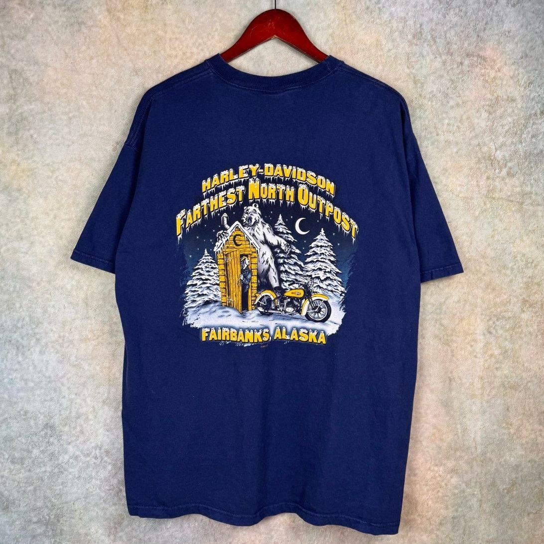 Harley Davidson × Vintage VTG Harley Davidson Biker T Shirt Sz XL Alaska 2003 Size US XL / EU 56 / 4 - 1 Thumbnail