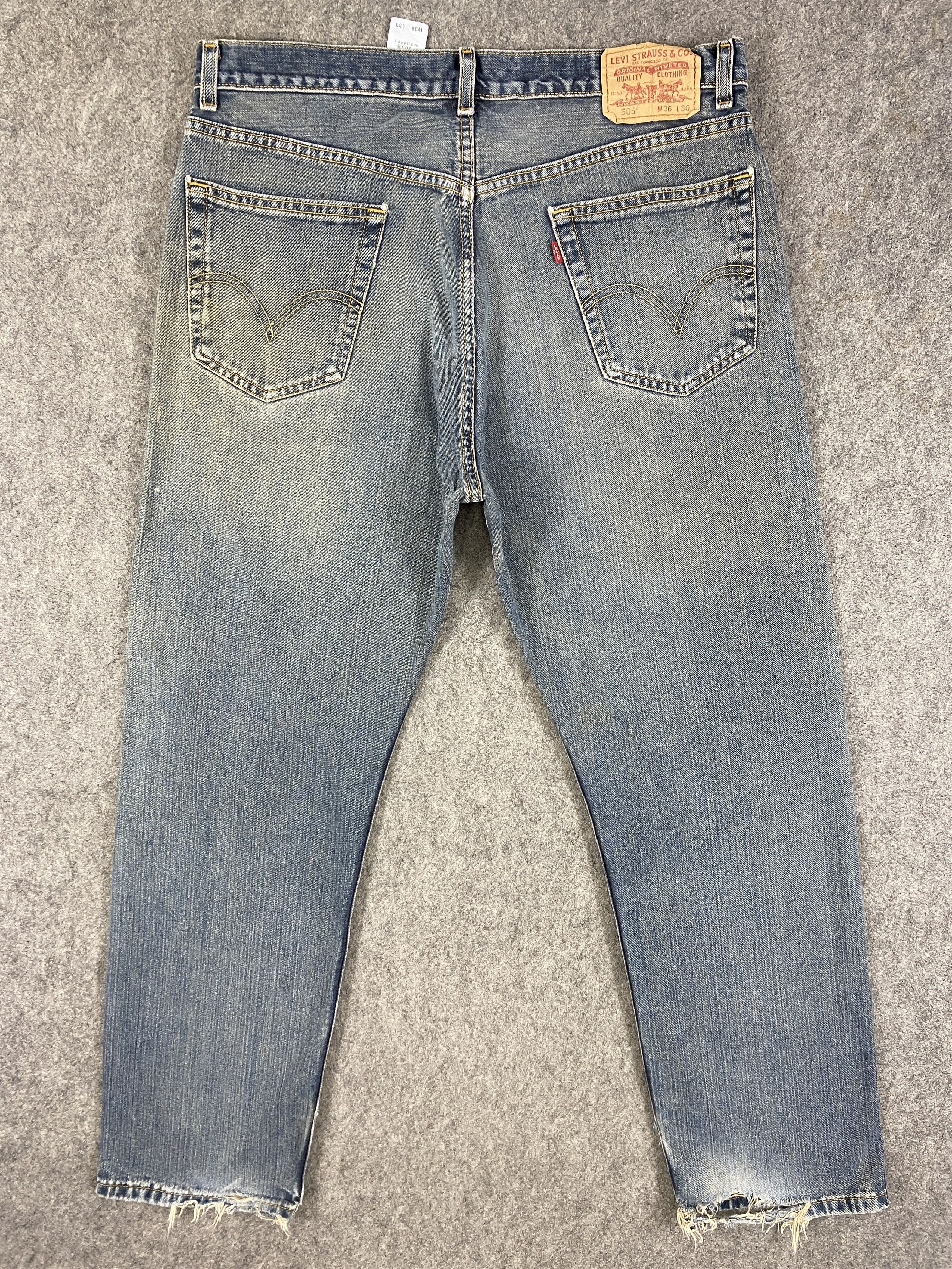 Levi's Faded Blue Vintage Levi's 505 Jeans 36x30.5 Denim -JN2179 Size US 36 / EU 52 - 3 Thumbnail