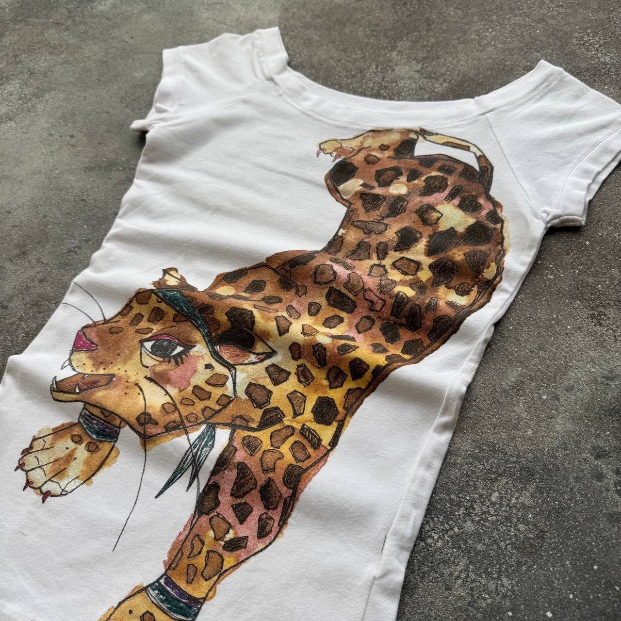 Vintage Super Sexy Glamour Leopard Vintage T-Shirt Size M / US 6-8 / IT 42-44 - 7 Thumbnail