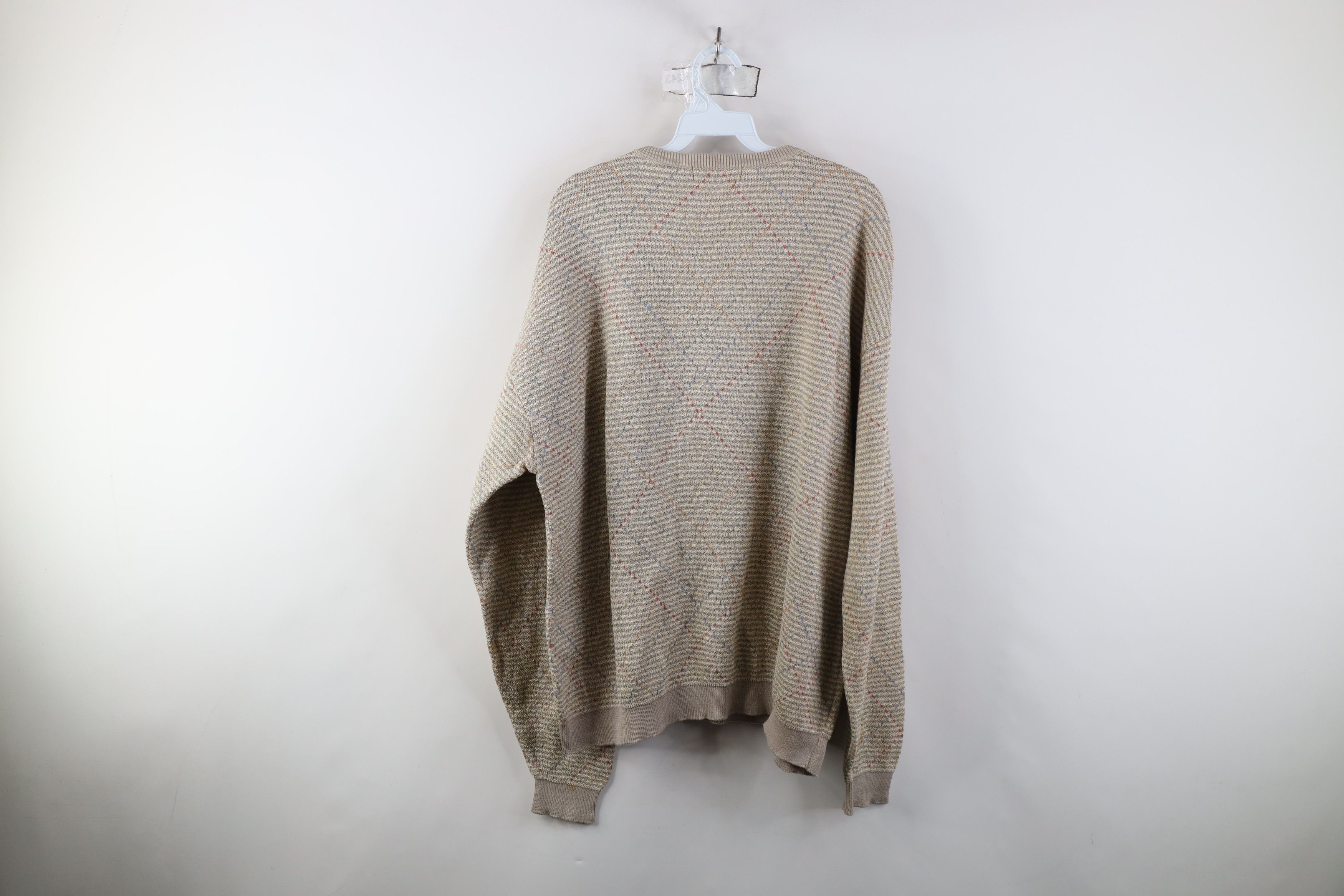 Vintage Vintage 90s Coogi Style Rainbow Knit Crewneck Sweater Size US XL / EU 56 / 4 - 11 Thumbnail