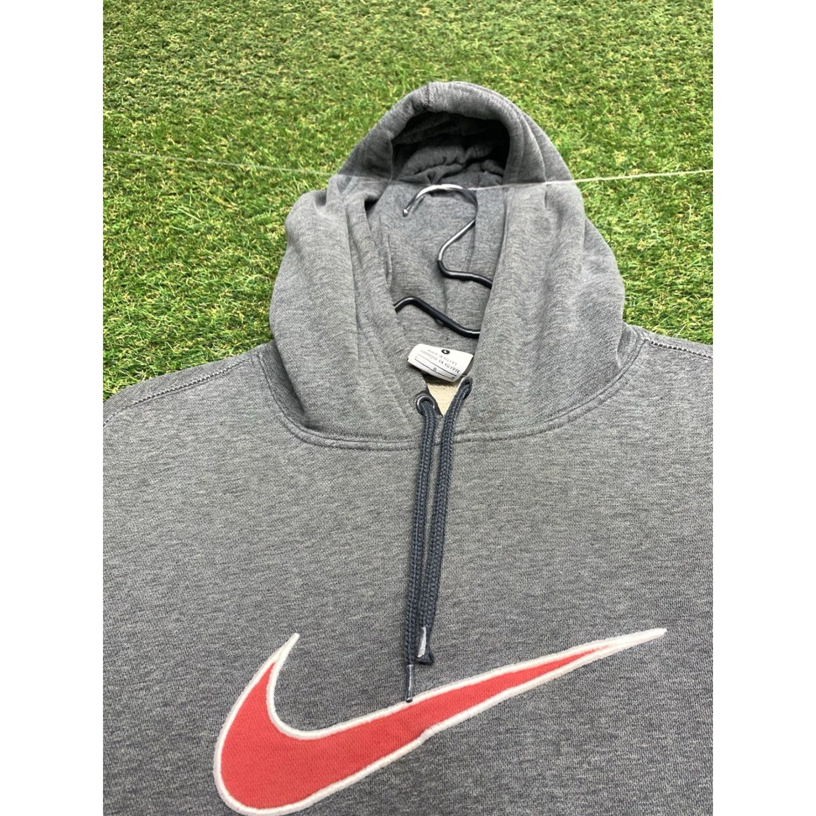 Nike VINTAGE Nike Hoodie Mens L Sweatshirt Grey Y2K 2000s Sportswear Activewear Fleece Hooded Logo Sweatshirt Size US L / EU 52-54 / 3 - 3 Thumbnail