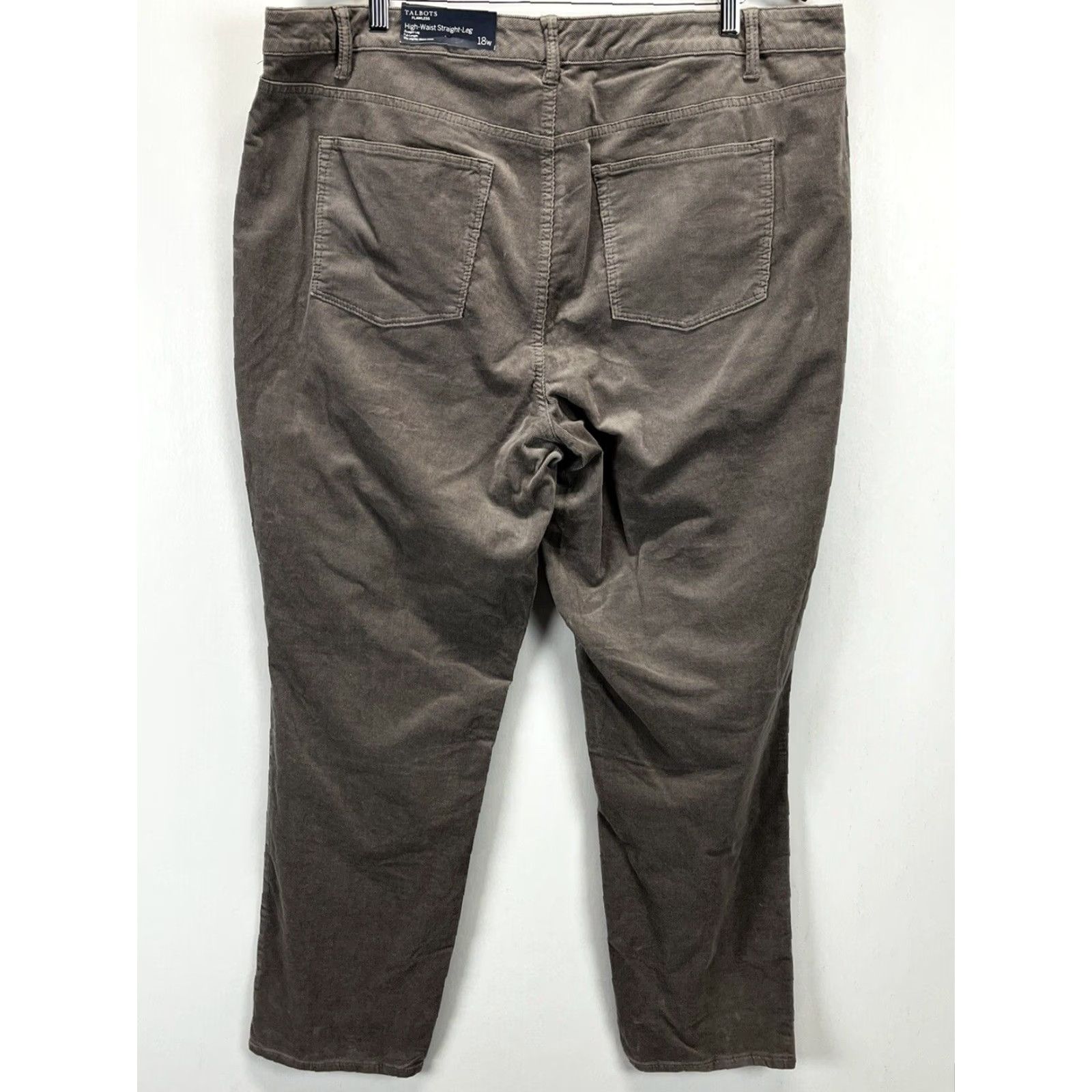 Talbots Talbots High Waist Straight Leg Corduroy Pants 18W Plus Gray Womens Size 40" / US 18 - 3 Thumbnail