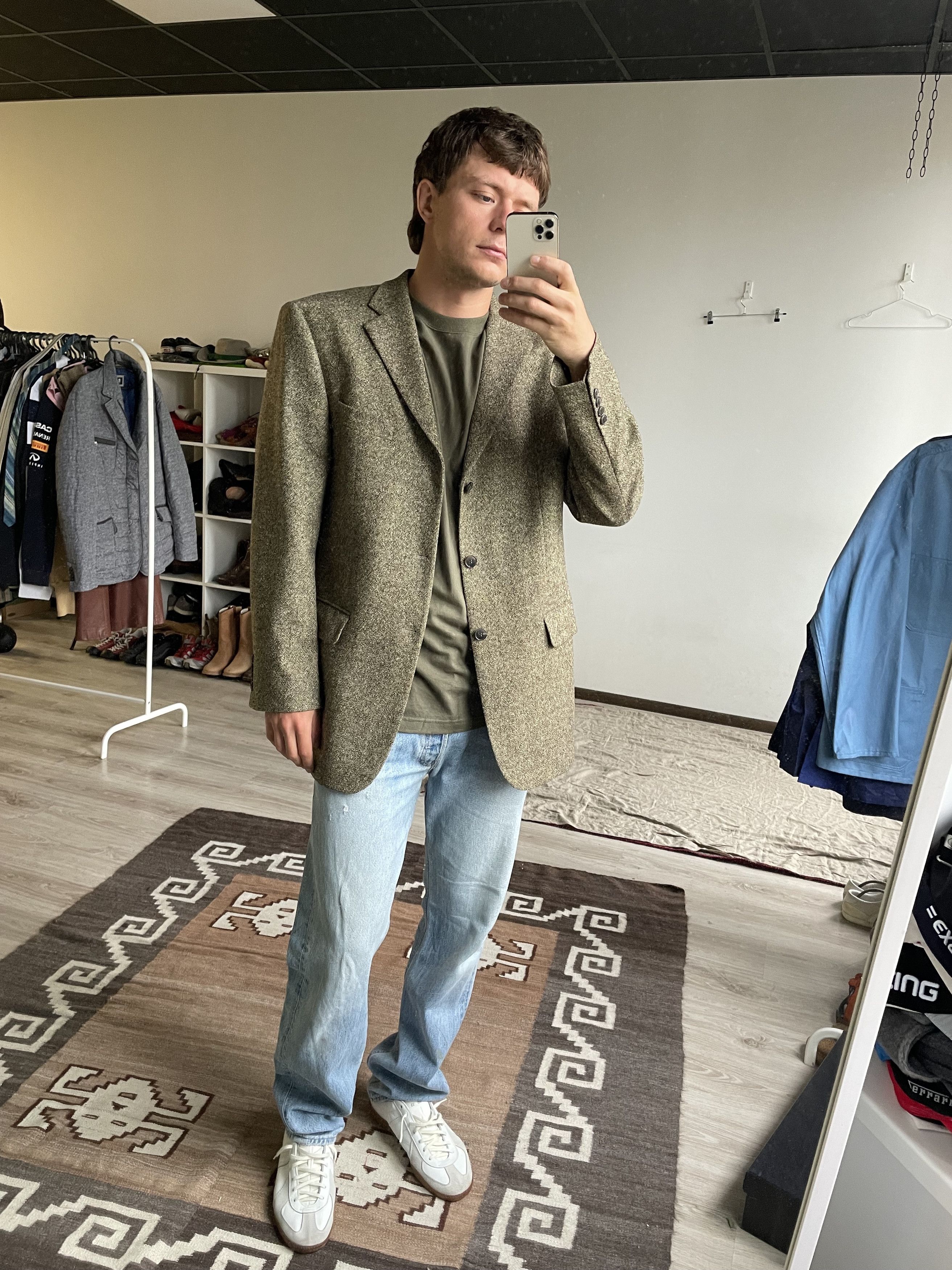 Yves Saint Laurent Yves Saint Laurent Men's Wool Blazer Grey