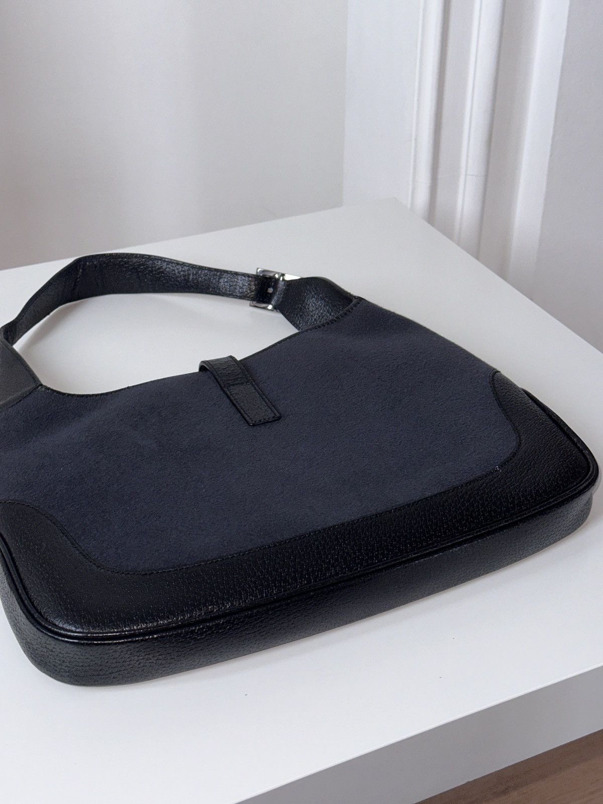 Gucci GUCCI Jackie Bag Wool Leather Black / Navy 001•3306 Size ONE SIZE - 8 Thumbnail