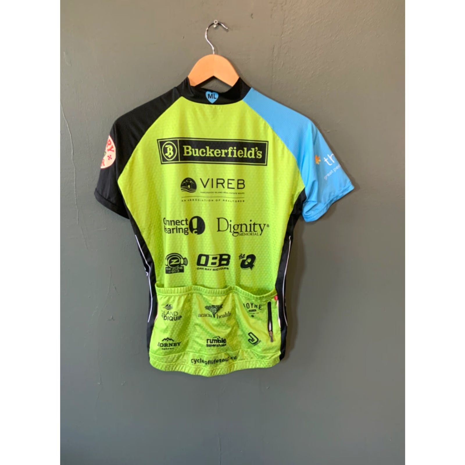 Vintage Fondo Womens Medium Ride For Hospice Zip Up Shirt Size M / US 6-8 / IT 42-44 - 2 Thumbnail