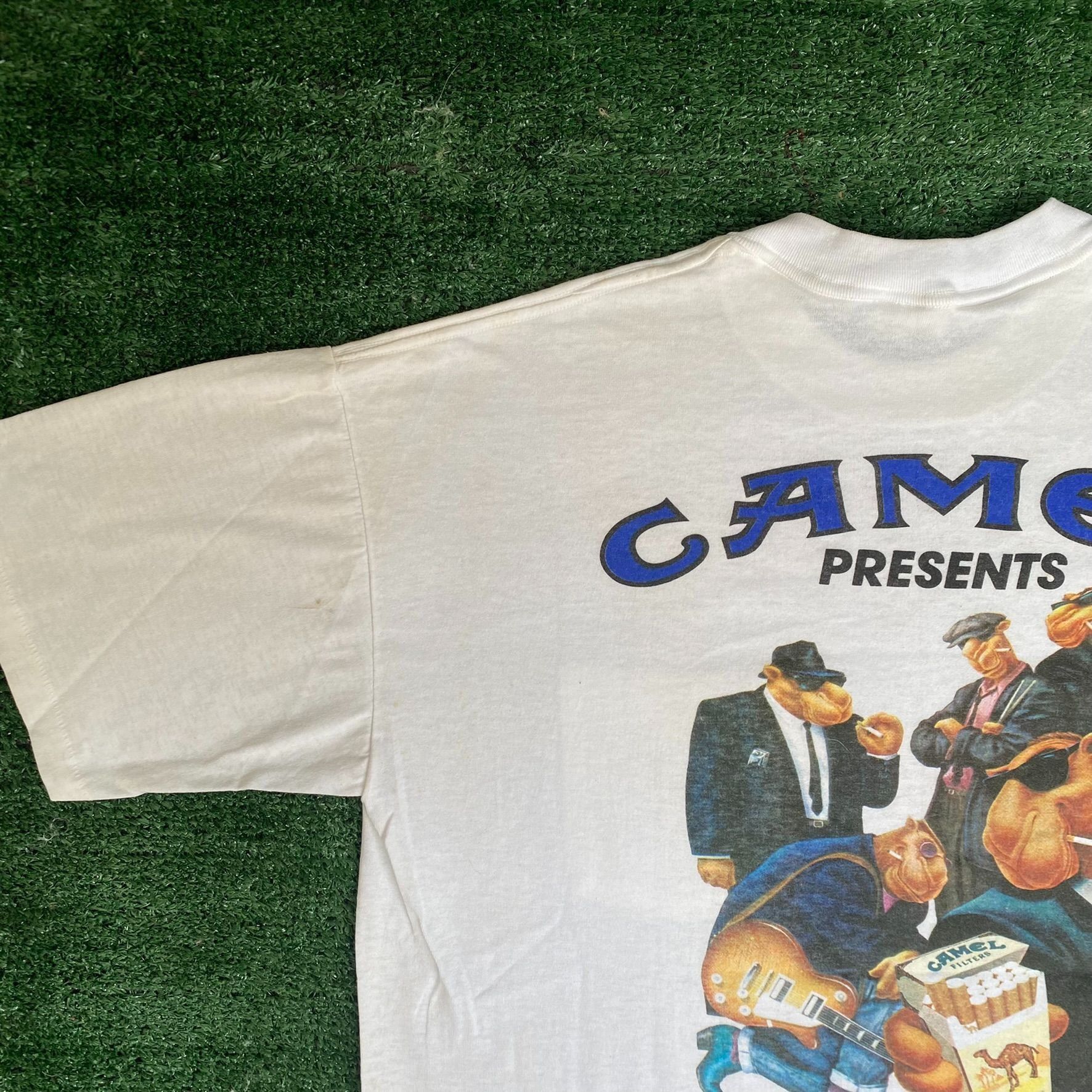 Camel Vintage 90s Camel Joe Shirt White Hard Pack Logo Smoking Tee Size US XL / EU 56 / 4 - 2 Thumbnail