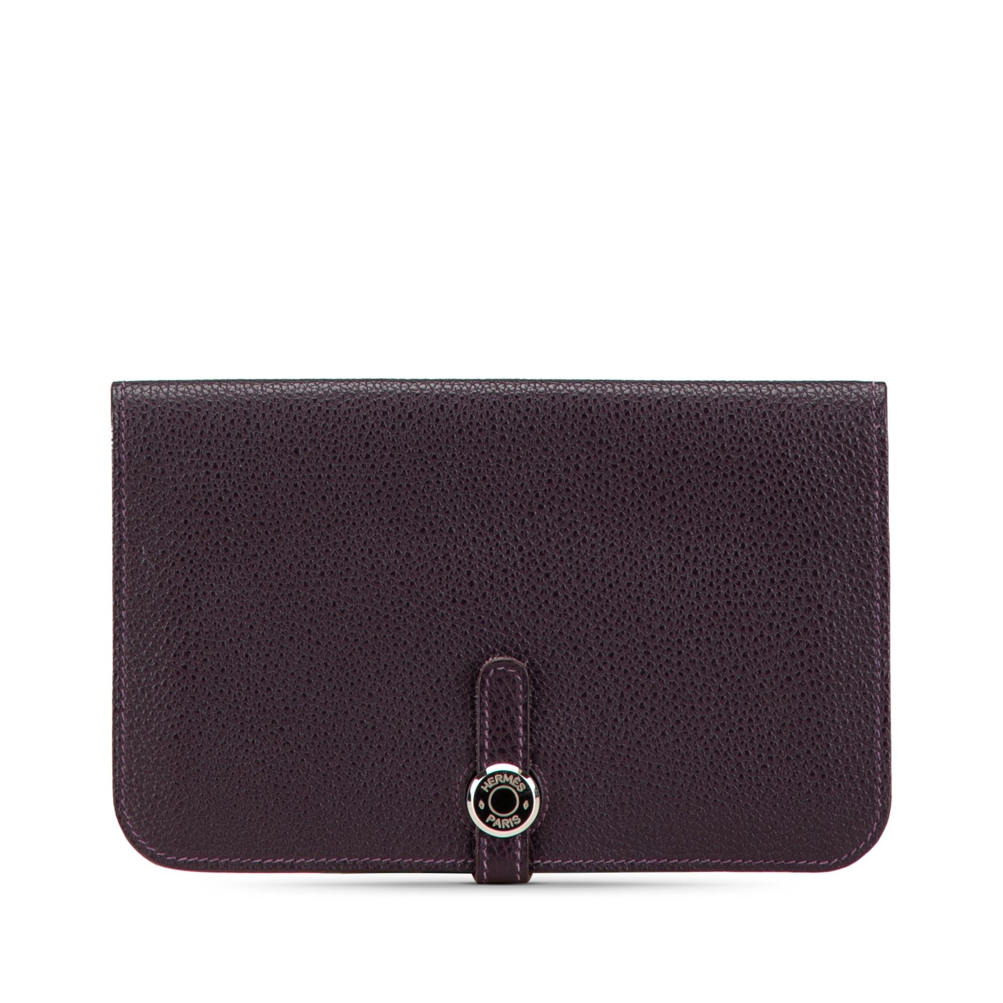 Hermes Hermès Togo Dogon Wallet GM Purple Size ONE SIZE - 1 Thumbnail