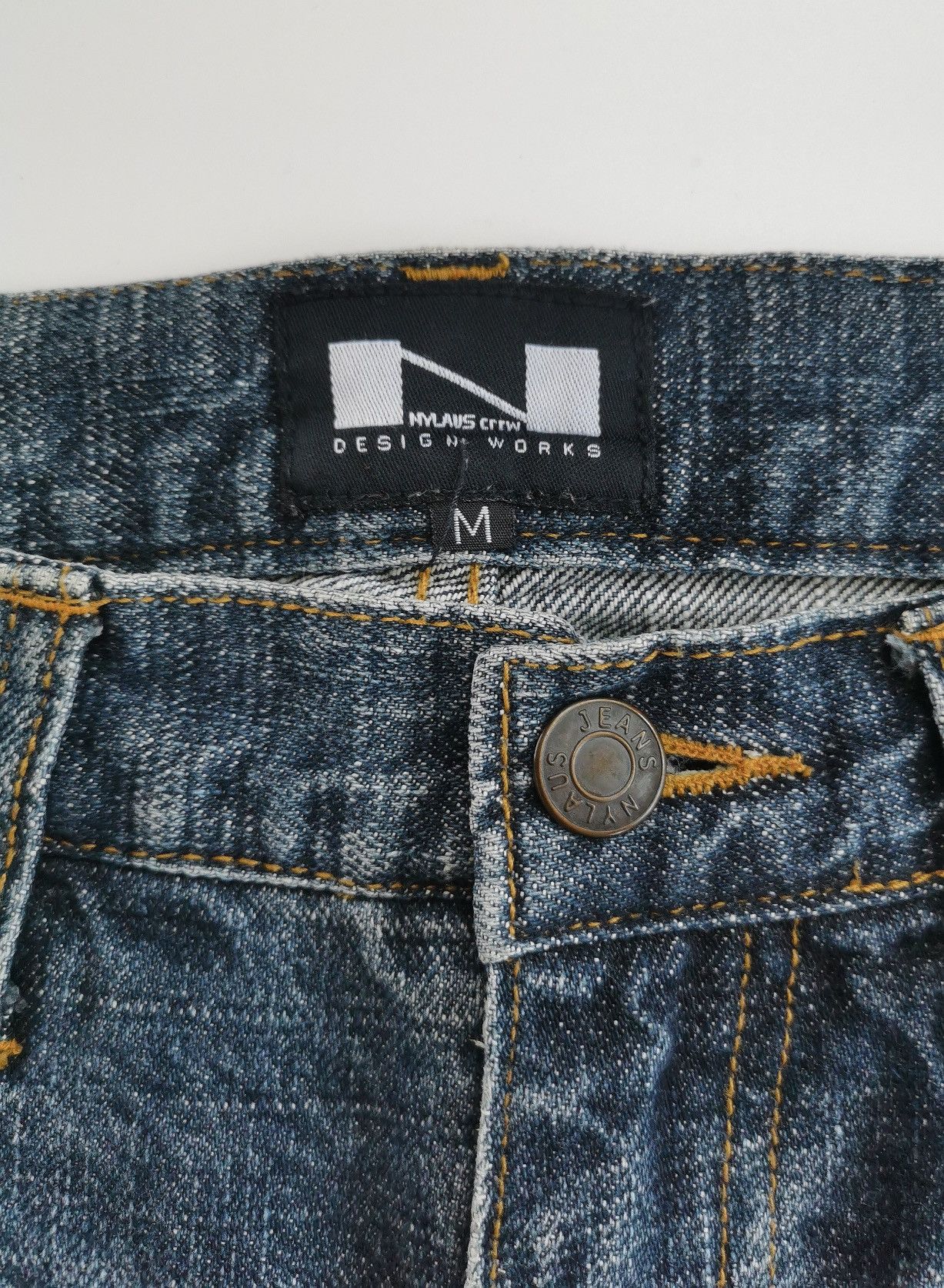 Japanese Brand Nylaus Distressed Patchwork Repaired Denim Jeans Size US 30 / EU 46 - 7 Thumbnail