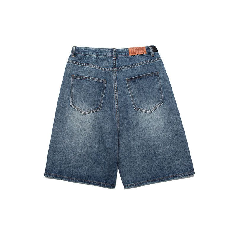 Jean Men's Vintage Distressed Washed Straight Denim Shorts Size US 32 / EU 48 - 2 Thumbnail