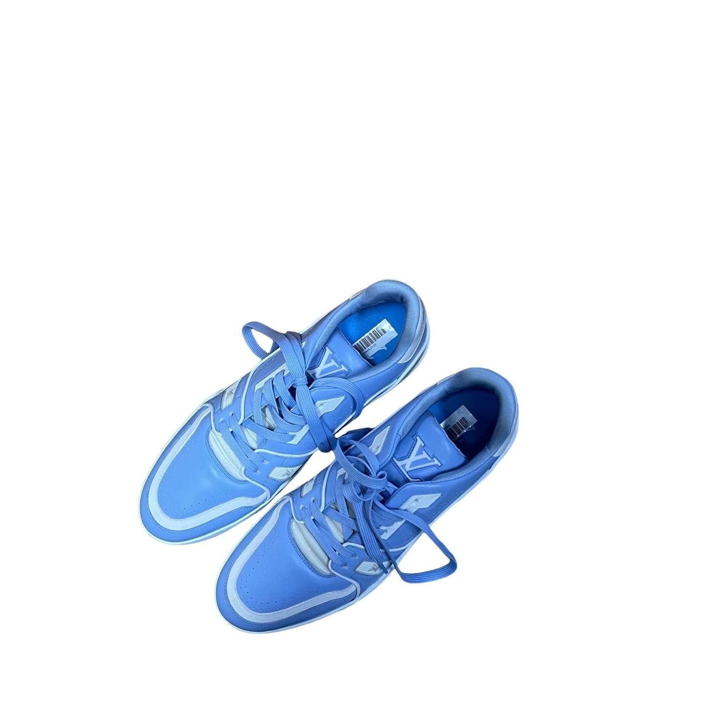 Louis Vuitton Louis Vuitton Blue Leather LV Trainer Sneakers 9.5 Size US 10.5 / EU 43-44 - 1 Thumbnail