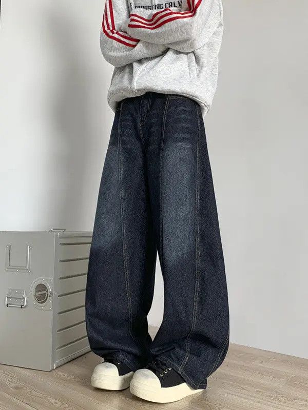 Japanese Brand × Jean Retro loose curved knife wide leg jeans Size US 32 / EU 48 - 1 Thumbnail