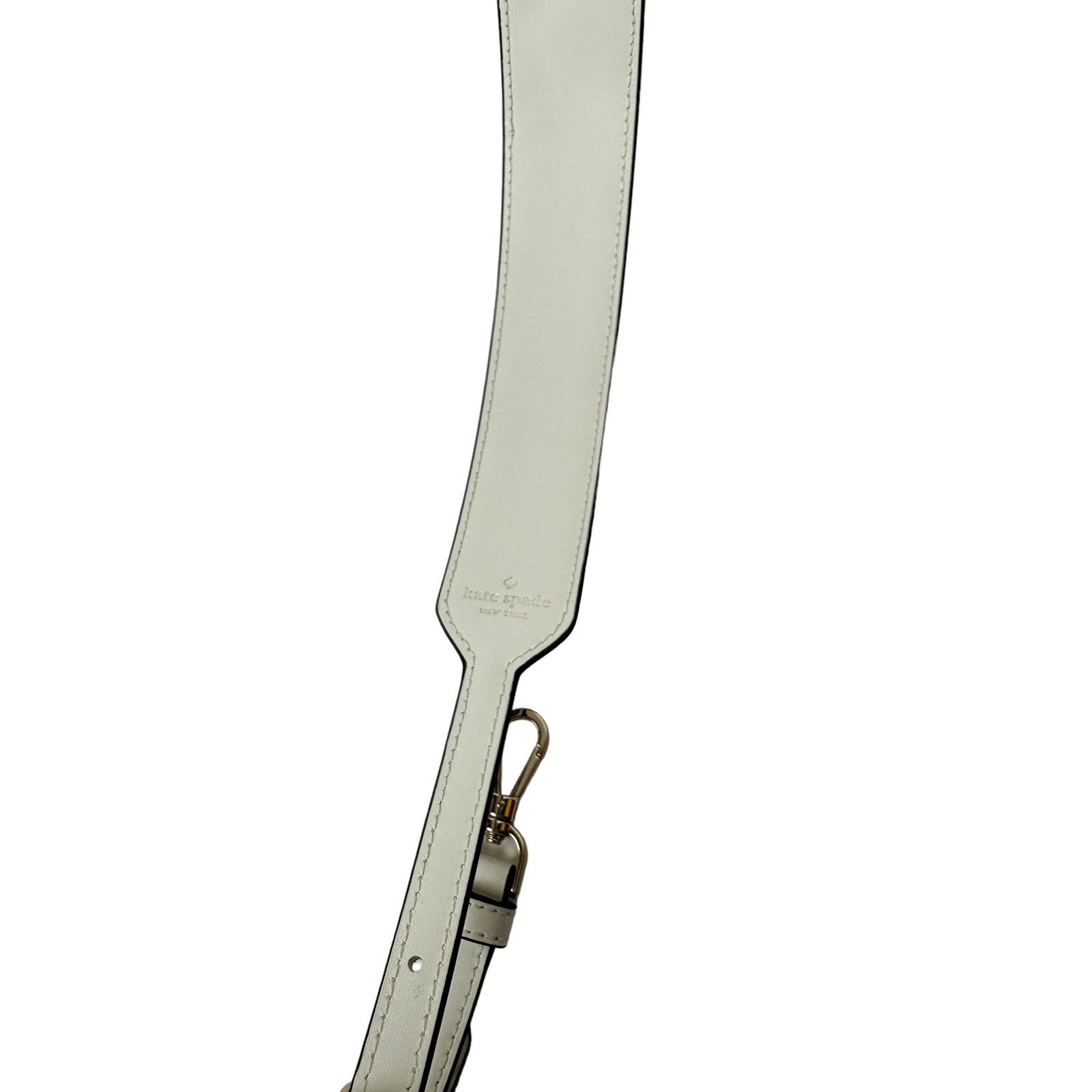 Kate Spade Kate Spade Script Logo Heart Leather Bag Strap in Meringue Size ONE SIZE - 5 Thumbnail