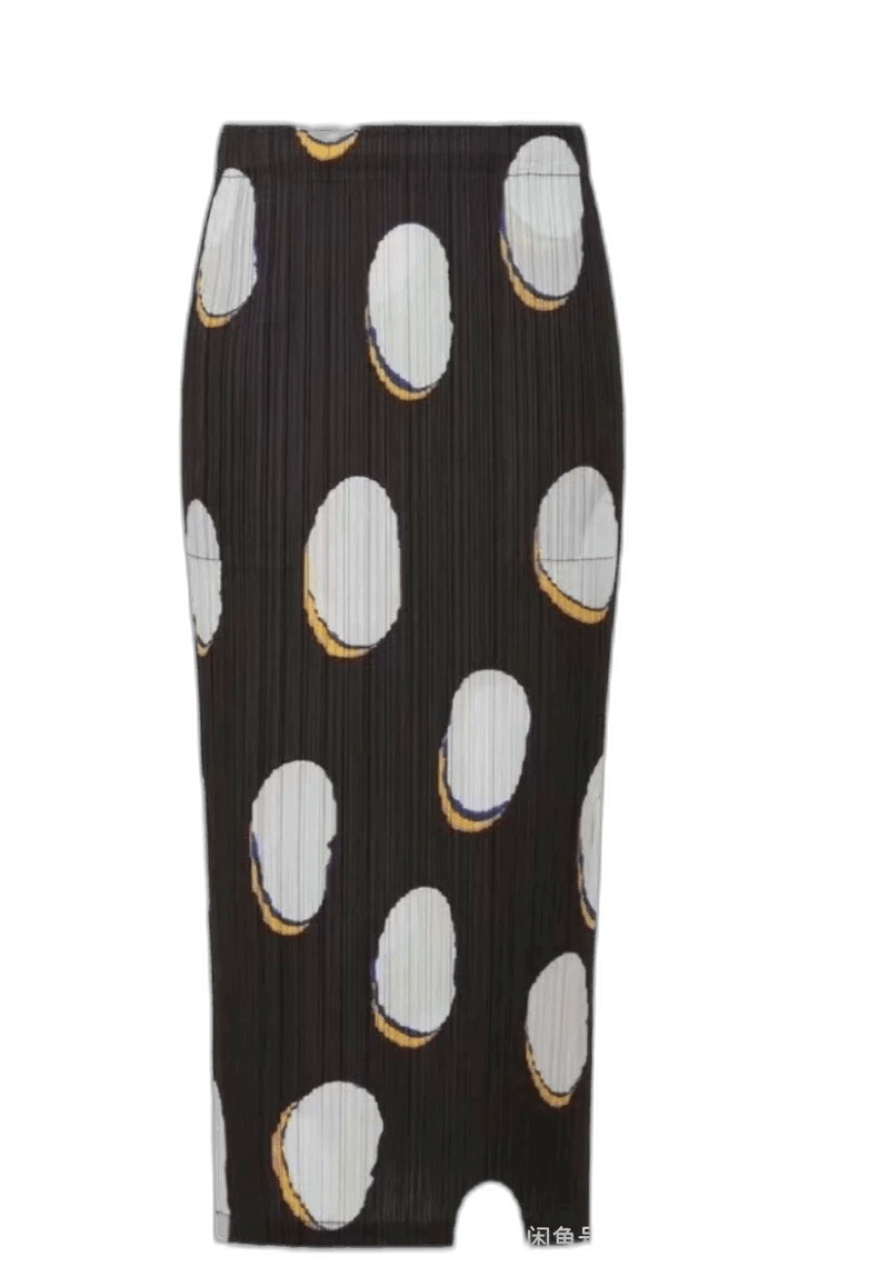 Issey Miyake Issey Miyake Pleated Skirt with Dots Size 22" - 1 Thumbnail