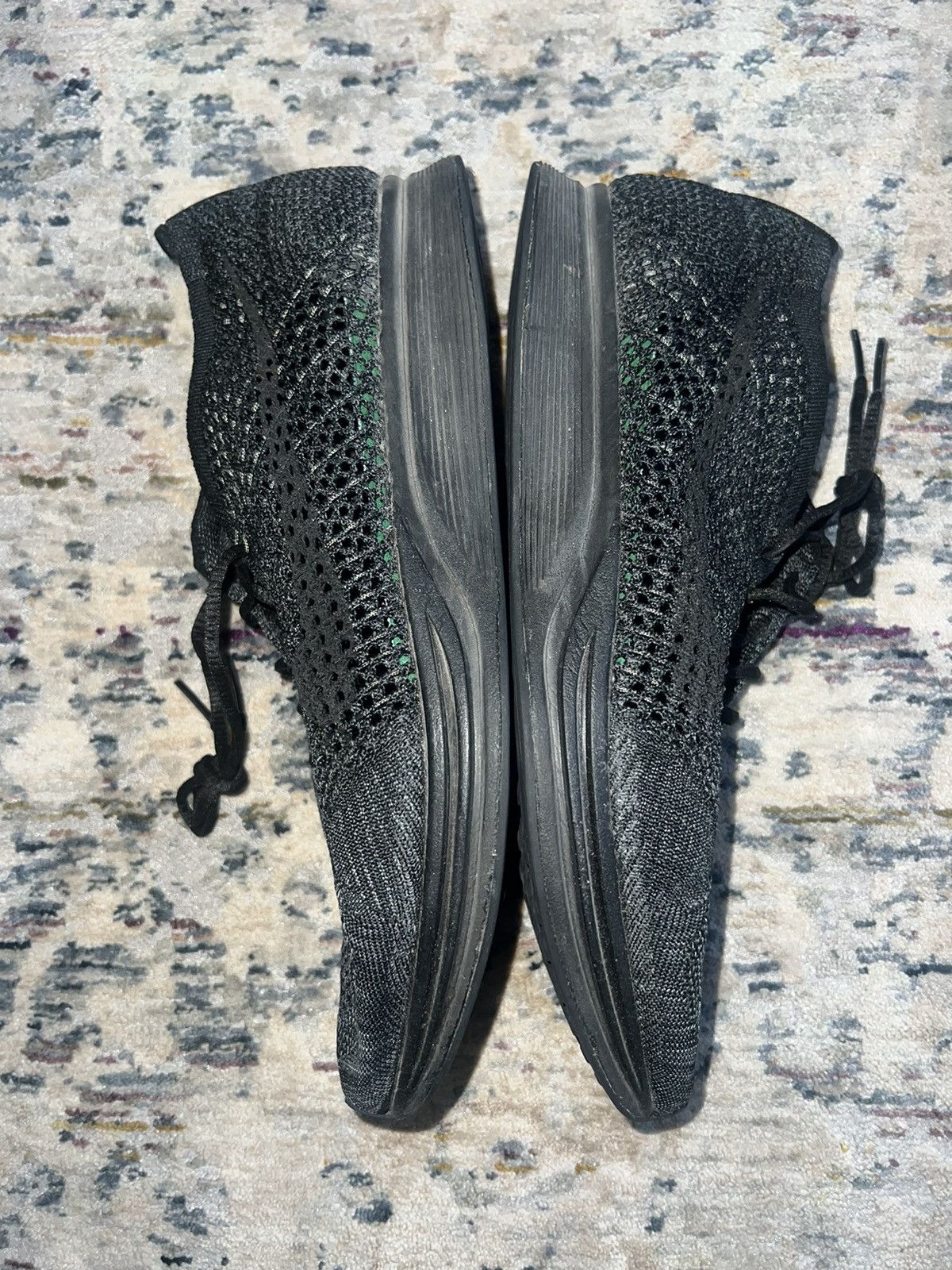 Nike 2016 Nike Flyknit Racer Triple Black Sz 9.5 Size US 9.5 / EU 42-43 - 2 Thumbnail