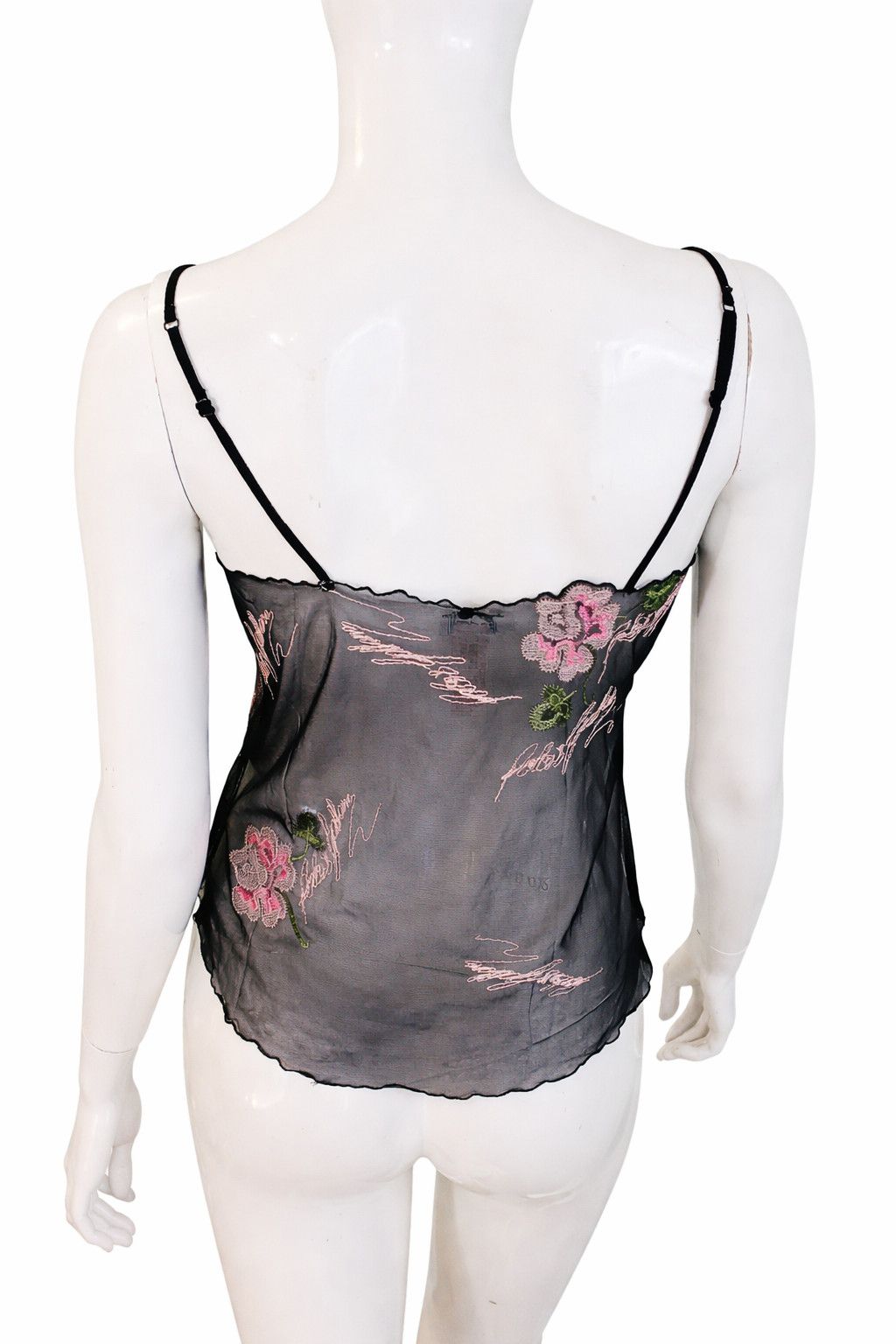 Dolce & Gabbana Dolce & Gabbana Sheer Mesh Floral Embroidered D&G Top Size M / US 6-8 / IT 42-44 - 4 Thumbnail