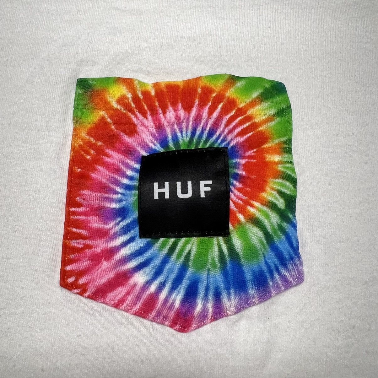 Huf HUF Tee Shirt White Tie Dye Pocket Logo Short Sleeve Skate Size US M / EU 48-50 / 2 - 2 Thumbnail