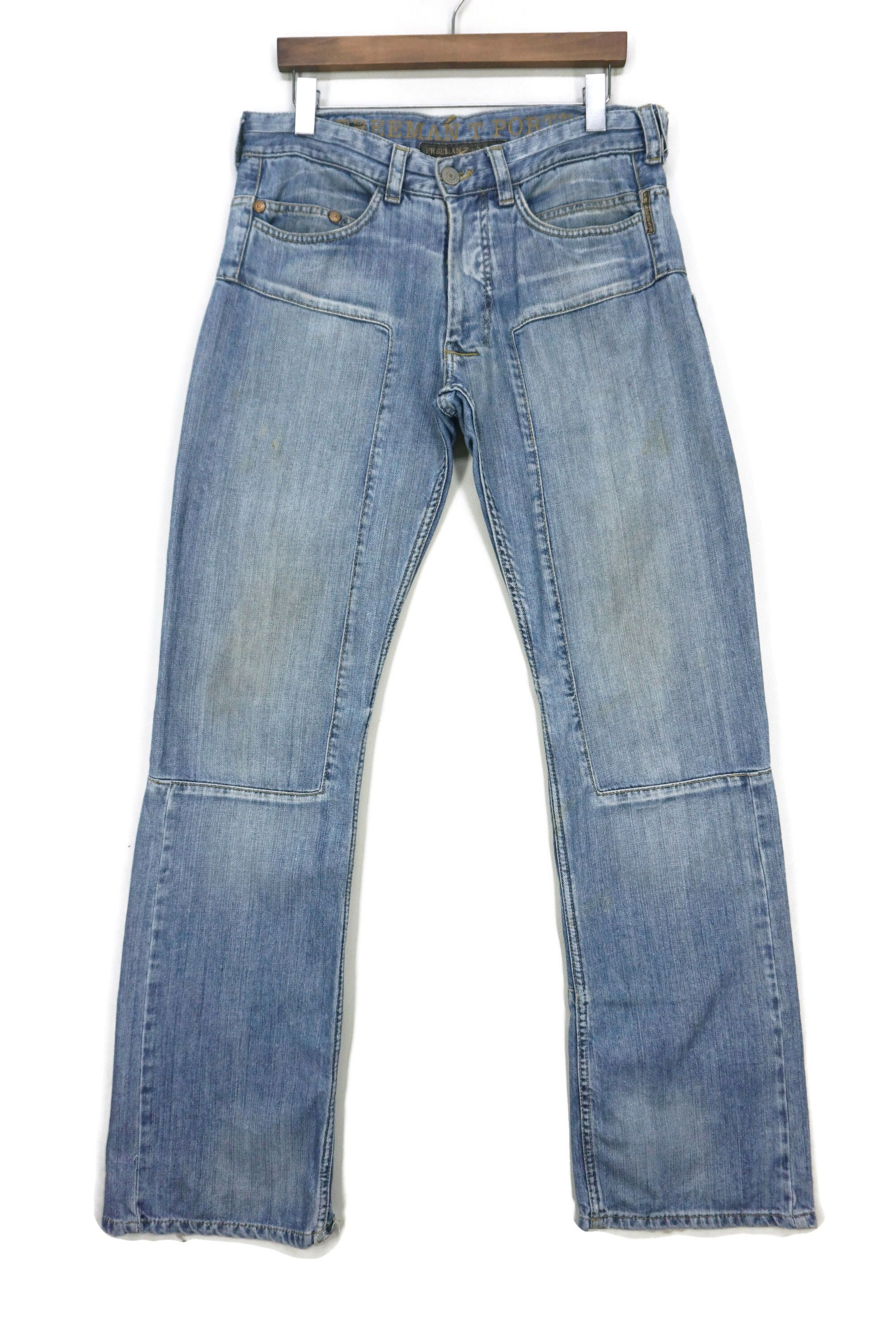 Freeman T. Porter Vintage FTP Jeans Size 32 fit W34xL35.5 Patchwork Straight Size US 32 / EU 48 - 1 Thumbnail
