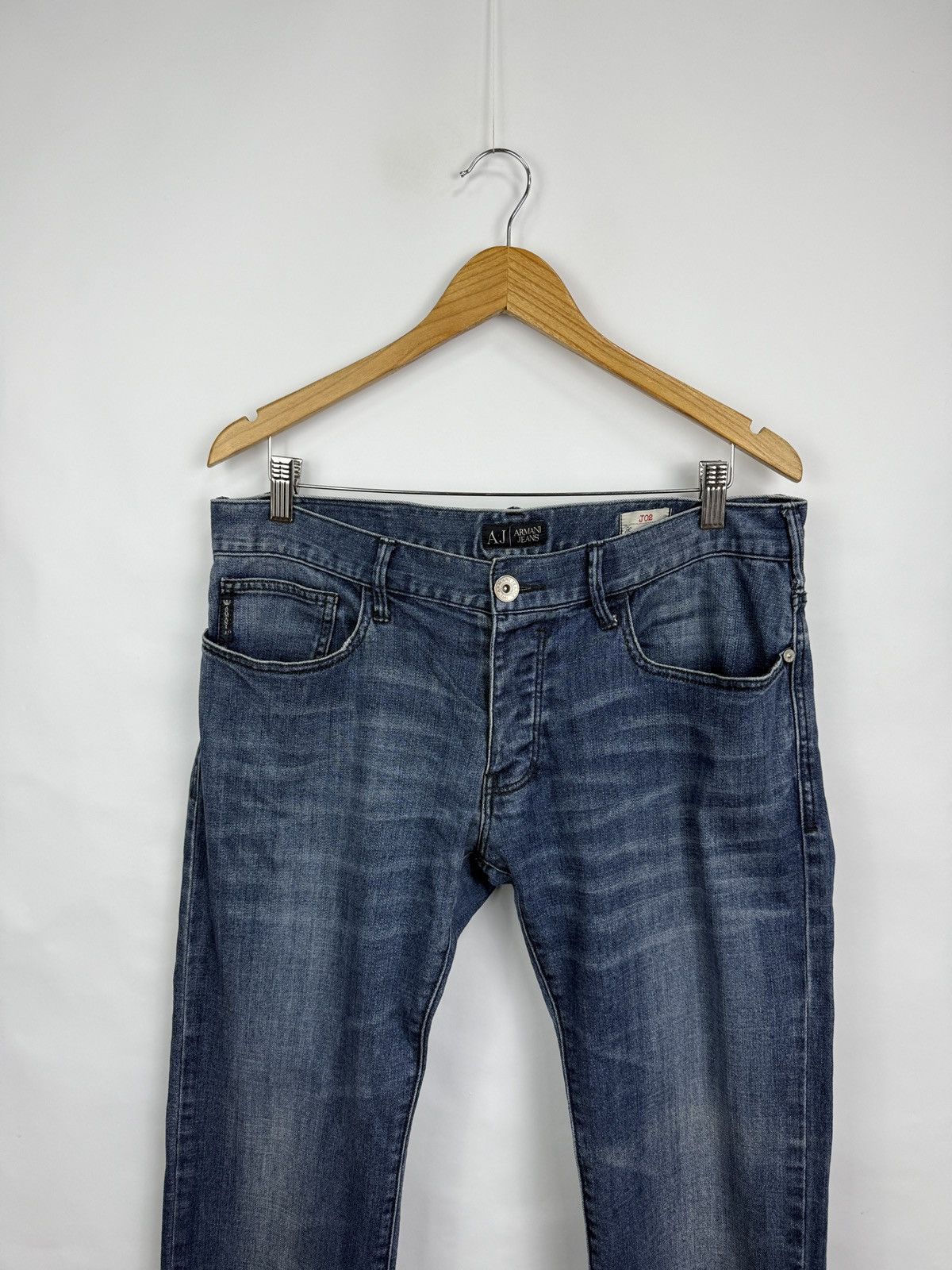 Armani 🇺🇸 Vintage 90s Armani Jeans J02 Extra Slim Fit Comfort Fabric Size US 34 / EU 50 - 4 Thumbnail
