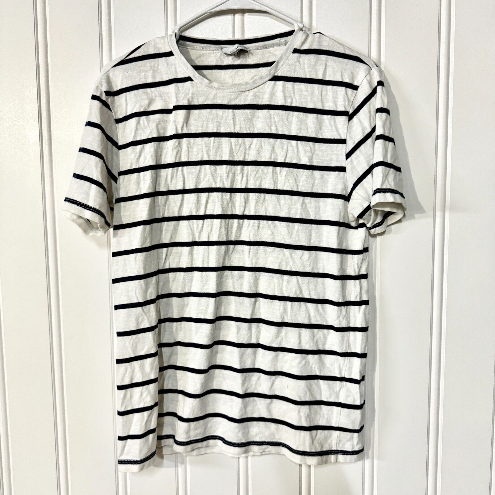Reiss Reiss Cotton Navy White Stripe Casual Tee Size Medium Size M / US 6-8 / IT 42-44 - 1 Thumbnail