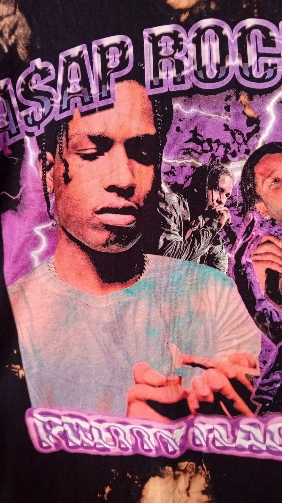 Rap Tees ASAP Rocky Pretty Flacko Bleached Rap T-shirt sz XL Size US XL / EU 56 / 4 - 10 Thumbnail