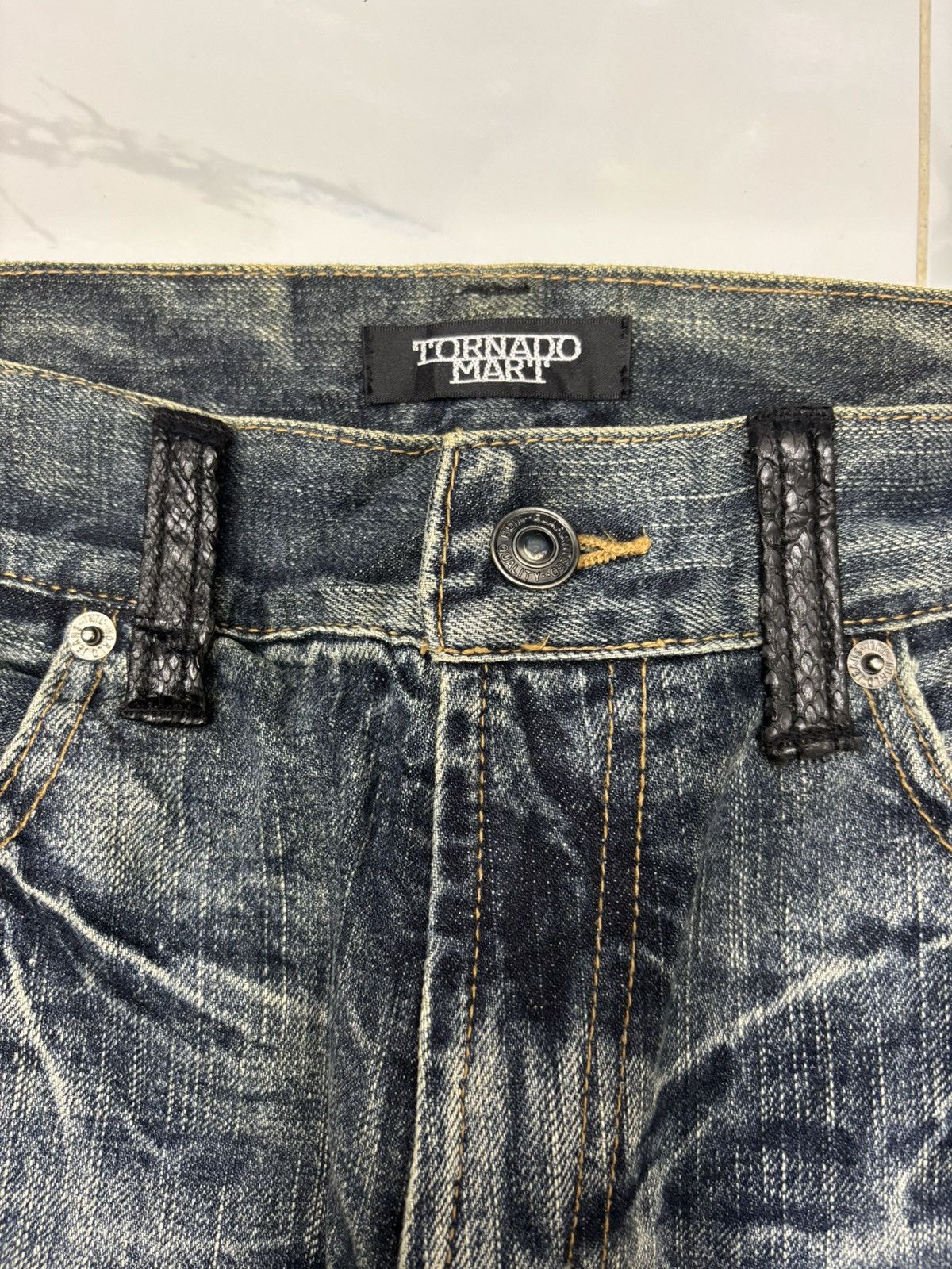 Tornado Mart 🔥TORNADO MART TRIBAL EMBROIDERY CUSTOM MADE FLARED JEANS Size US 32 / EU 48 - 9 Thumbnail