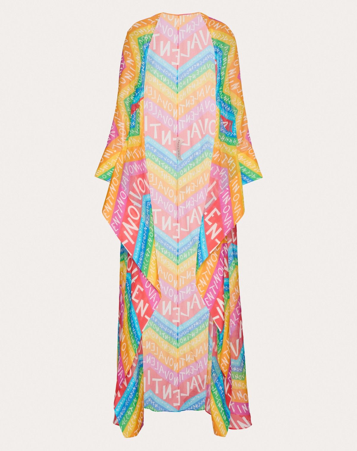 Valentino o1s1wg110525 Chevron 24 Muslin Cape in Multicolor Size M / US 6-8 / IT 42-44 - 1 Thumbnail