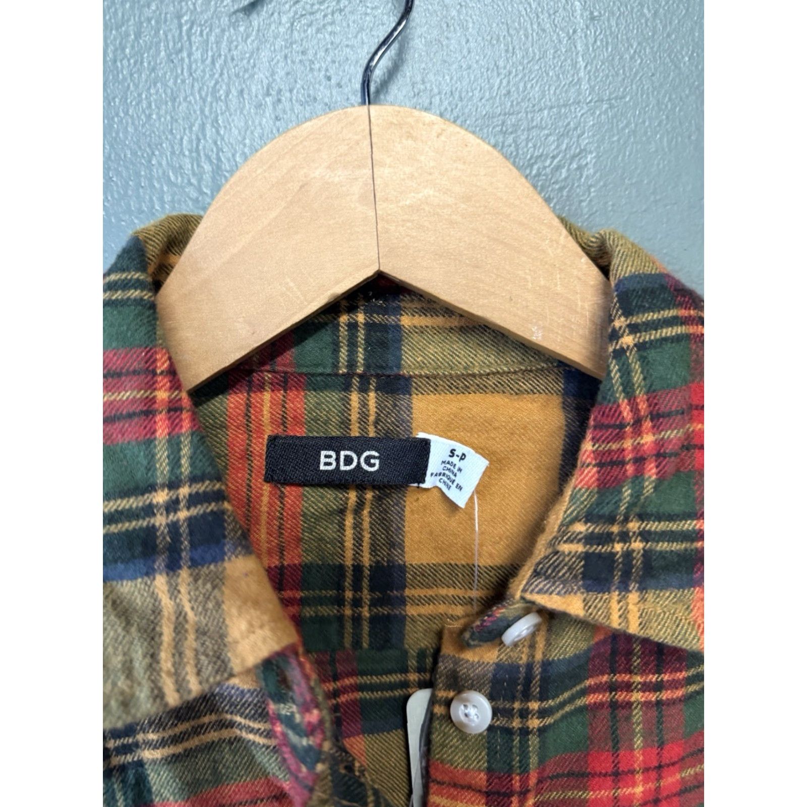 Bdg BDG Womens Plaid Shirt Long Sleeve Button-Up Flannel Yellow Size S NWT Size S / US 4 / IT 40 - 3 Thumbnail