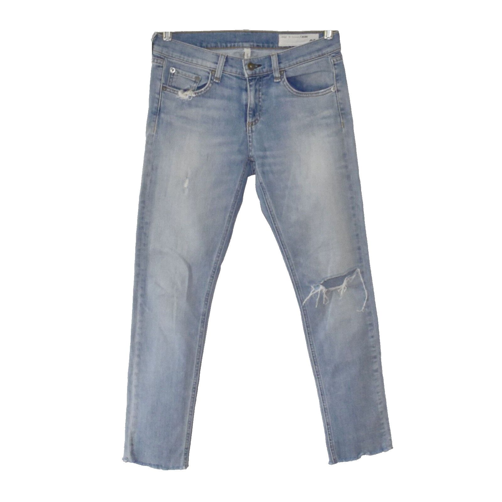 Rag & Bone RAG & BONE Dre Capri Distressed Frye Hem Jeans Size 26 Size 26" / US 2 / IT 38 - 1 Thumbnail