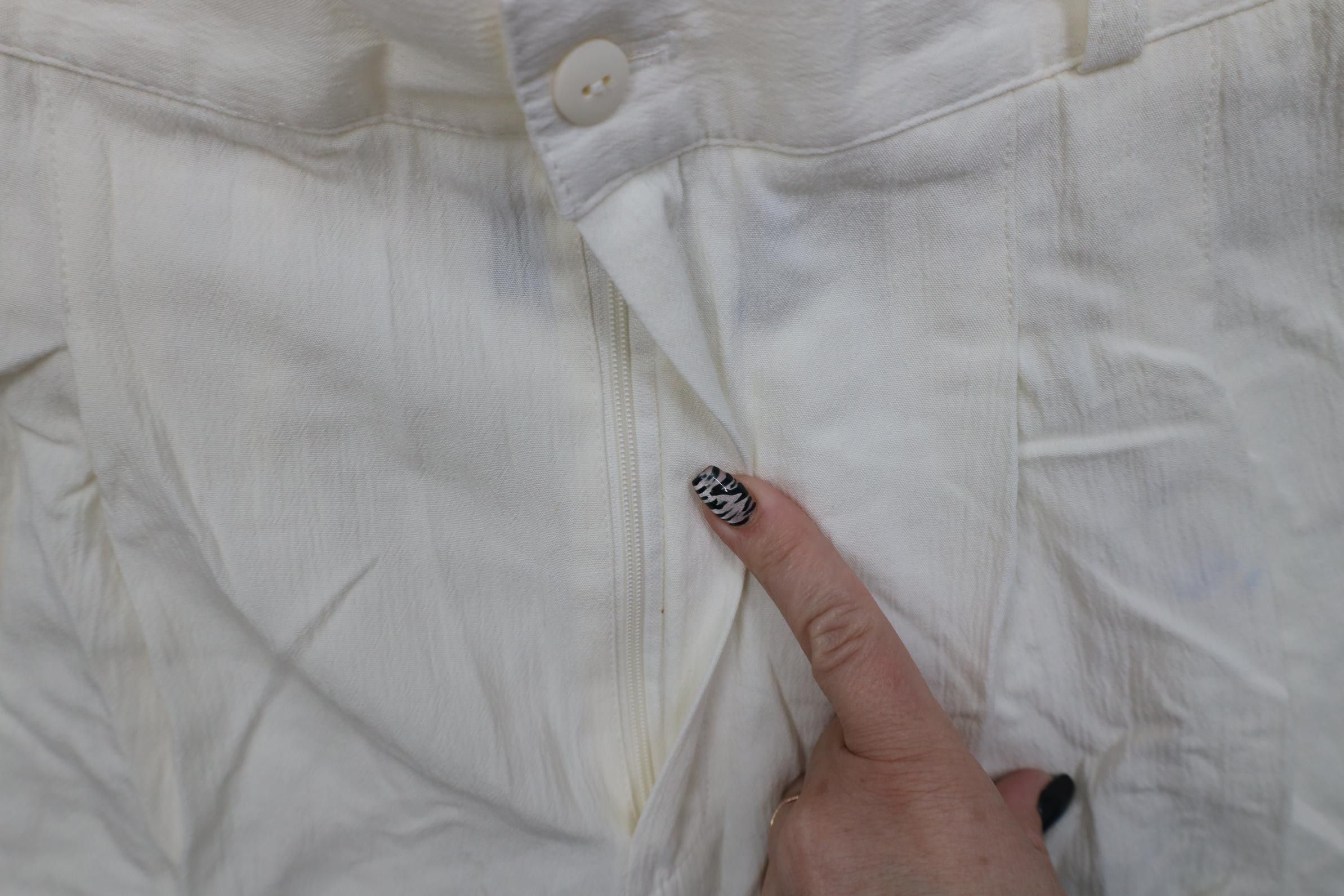 Vintage Vtg 90s Streetwear Gabardine Baggy Chino Shorts Cream USA Size 32" / US 10 / IT 46 - 5 Thumbnail