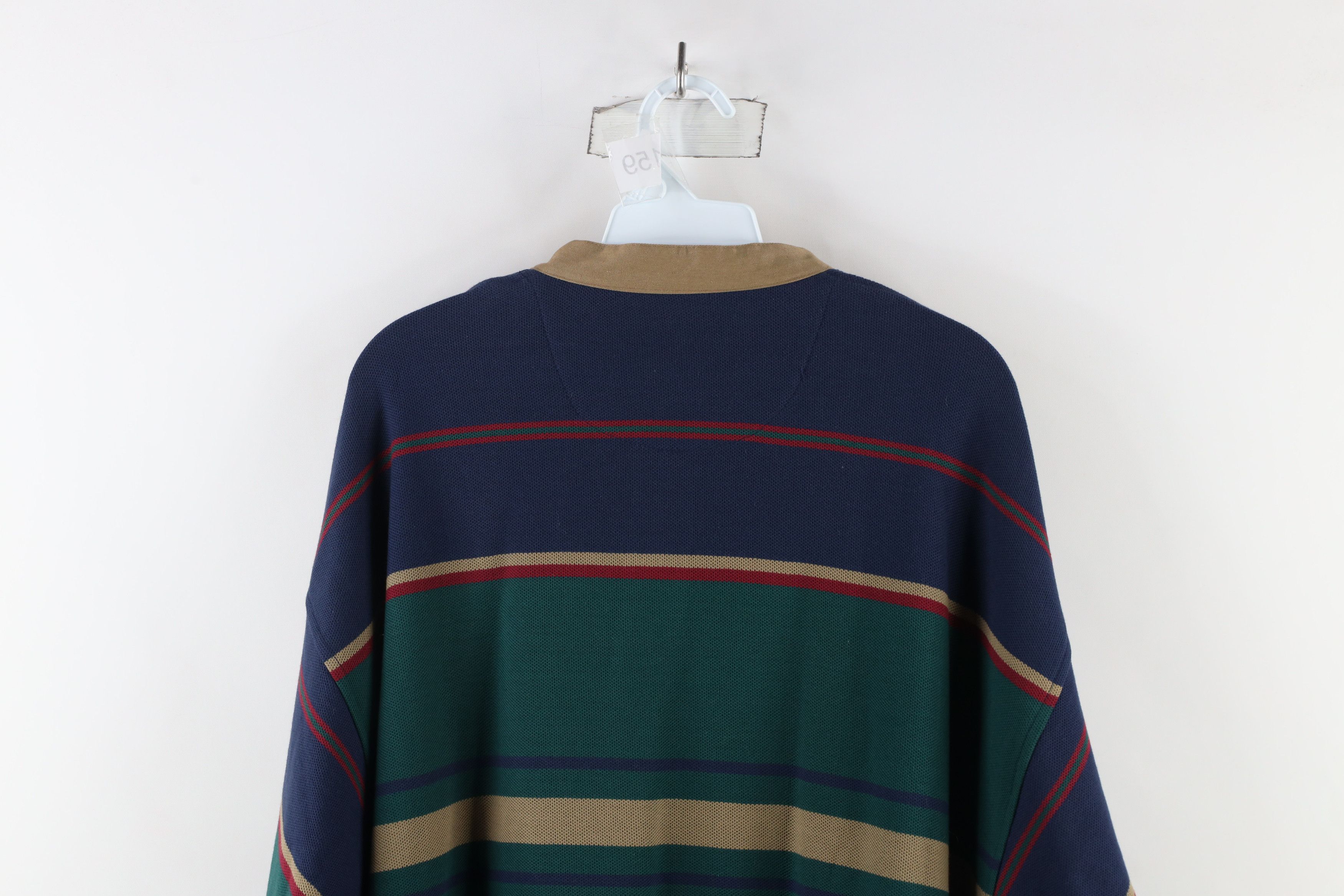 Vintage Vintage 90s Streetwear Striped Long Sleeve Henley T-Shirt Size US L / EU 52-54 / 3 - 7 Thumbnail