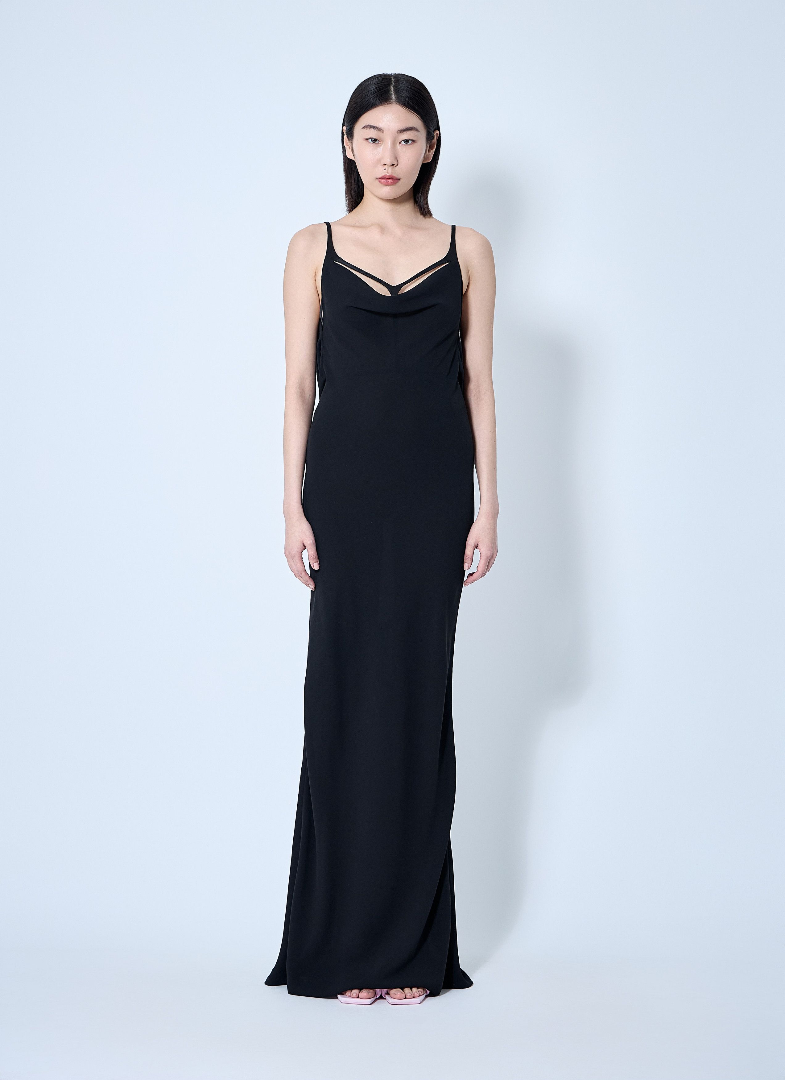Mugler Crepe Maxi Dress Size M / US 6-8 / IT 42-44 - 1 Thumbnail