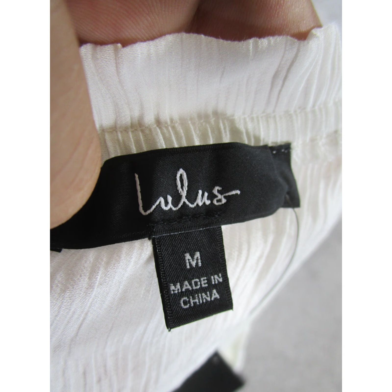 Lulus Lulus Shirt Womens M White Square Neck Puff Sleeve Blouse NEW Size M / US 6-8 / IT 42-44 - 6 Thumbnail