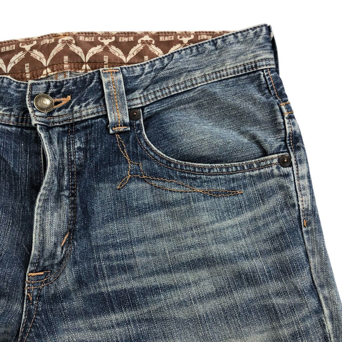 If Six Was Nine × Japanese Brand × Le Grande Bleu (L.G.B.) Vintage Edwin XV Distressed Faded Bootcut Flared Jeans Lgb Size US 37 - 14 Thumbnail