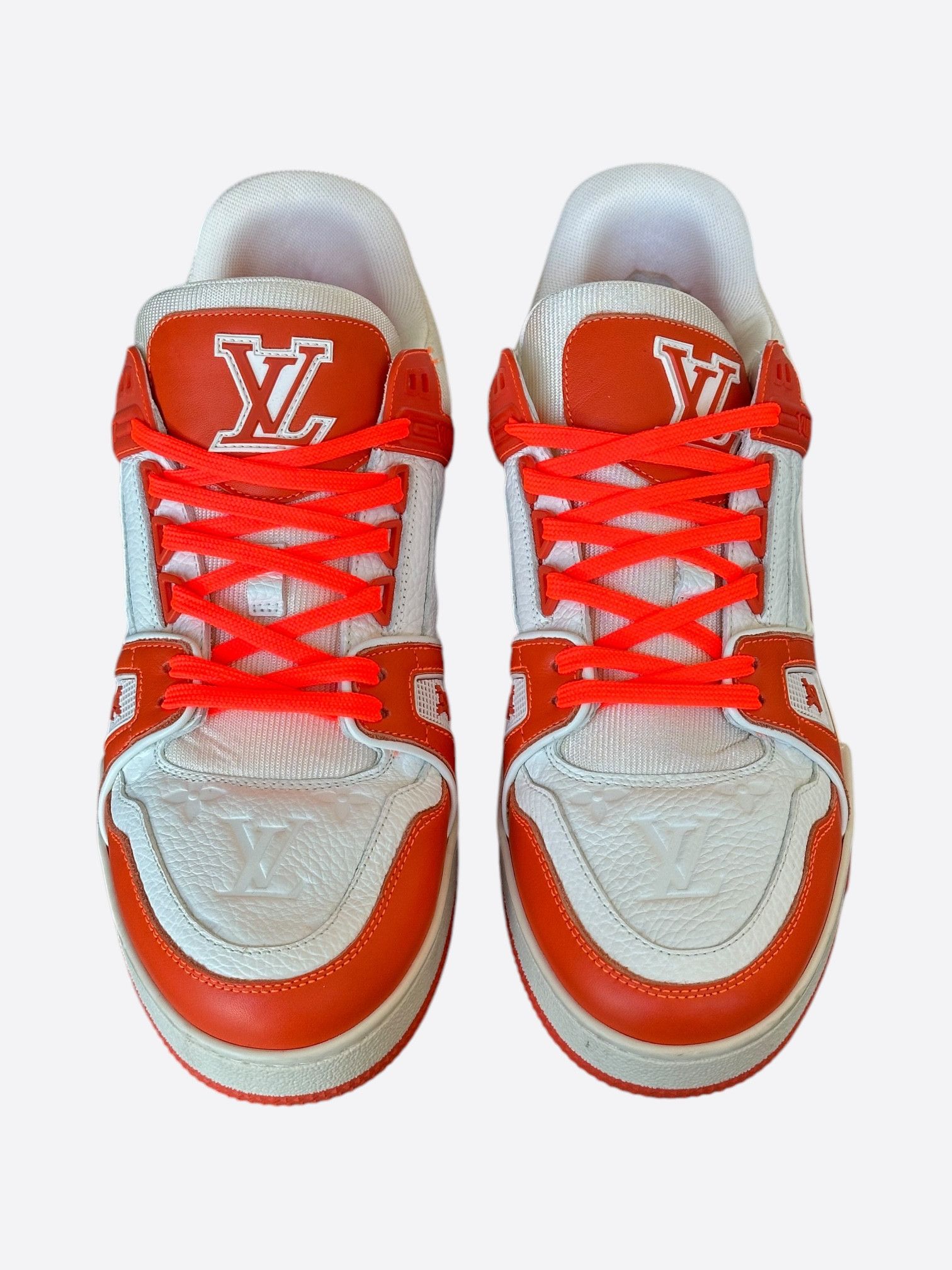 Louis Vuitton Louis Vuitton Orange & White Monogram Trainers Size US 8 / EU 41 - 2 Thumbnail