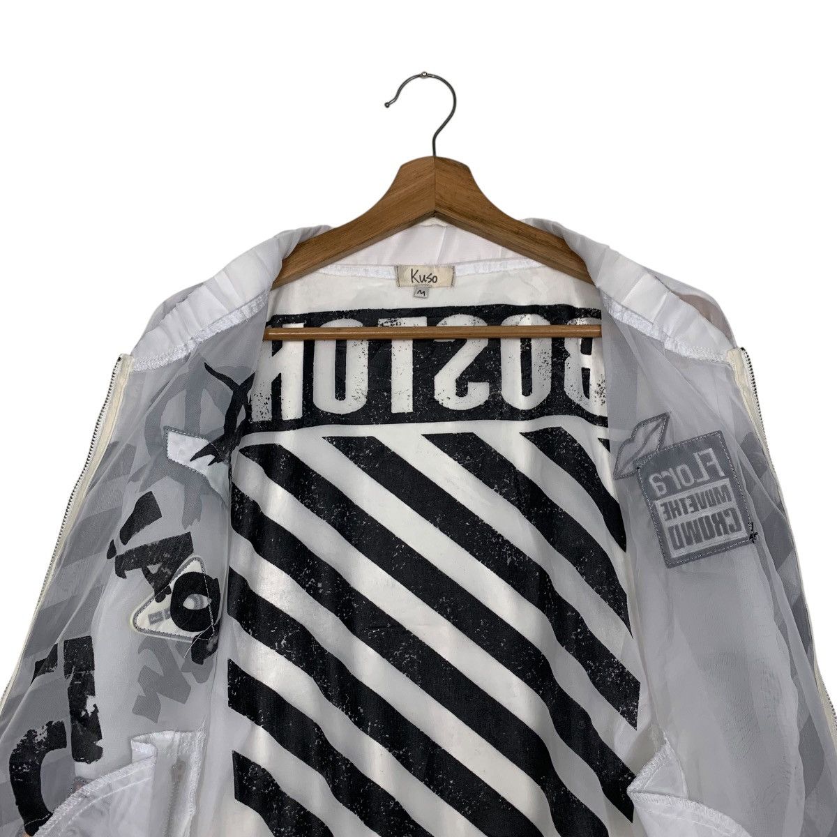 Japanese Brand KUSO Printed Polyester Light Jacket #2766-C125 Size M / US 6-8 / IT 42-44 - 12 Thumbnail